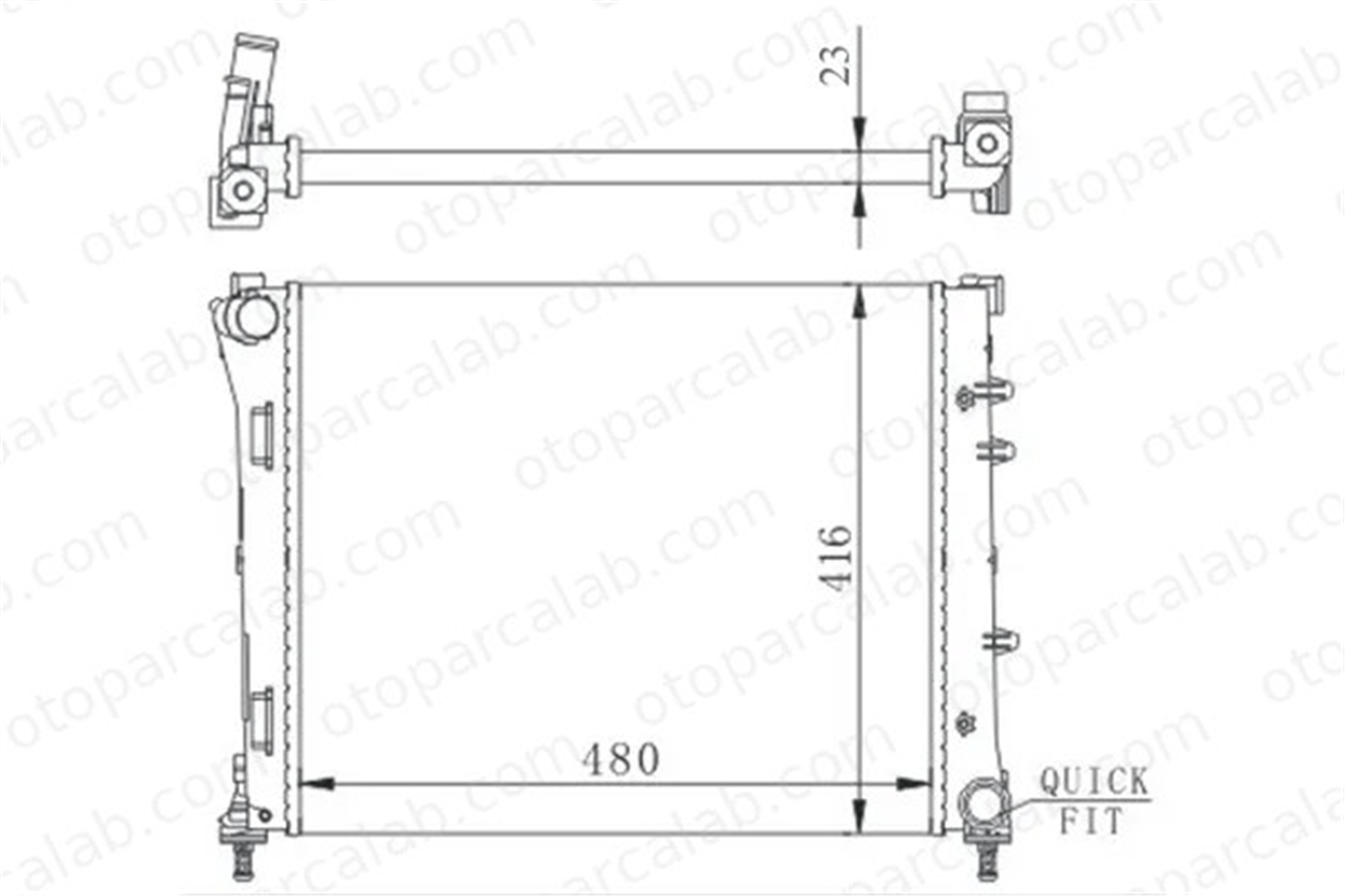 ORIS MFI384023 Su Radyatörü ORİS MFI384023 TOYOTA COROLLA COROLLA Verso 16400 164000D220