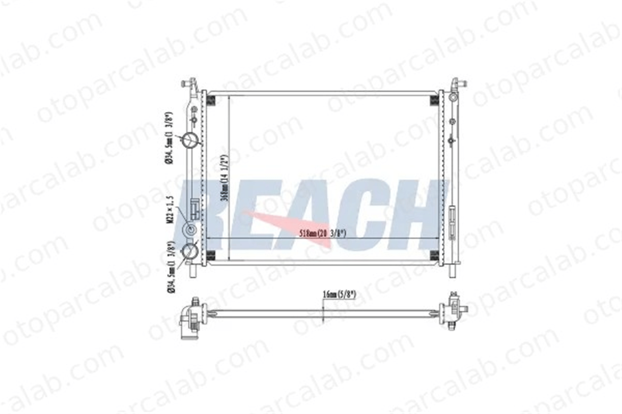 ORIS MFI856023 Su Radyatörü ORİS MFI856023 FIAT PALIO SIENA 46815887 46819261