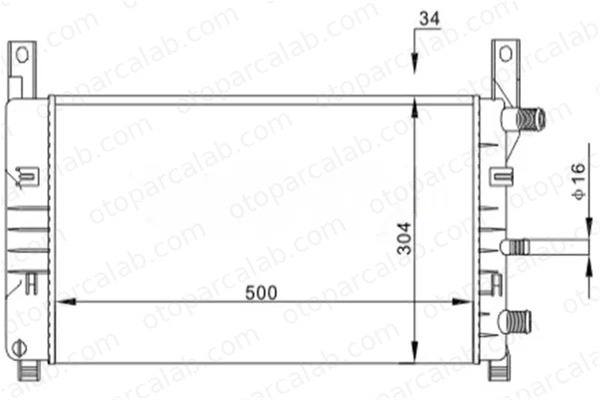 ORIS MFR134034 Su Radyatörü ORİS MFR134034 FORD FIESTA III FIESTA Kasa/büyük limuzin 89FB8005AE 1004038