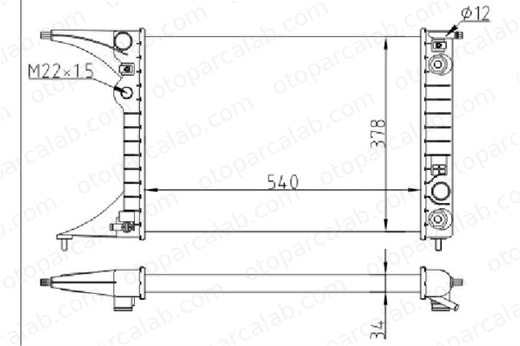 ORIS MOP430034 Su Radyatörü ORİS MOP430034 OPEL OMEGA B OMEGA B Station wagon 6302008 52463043