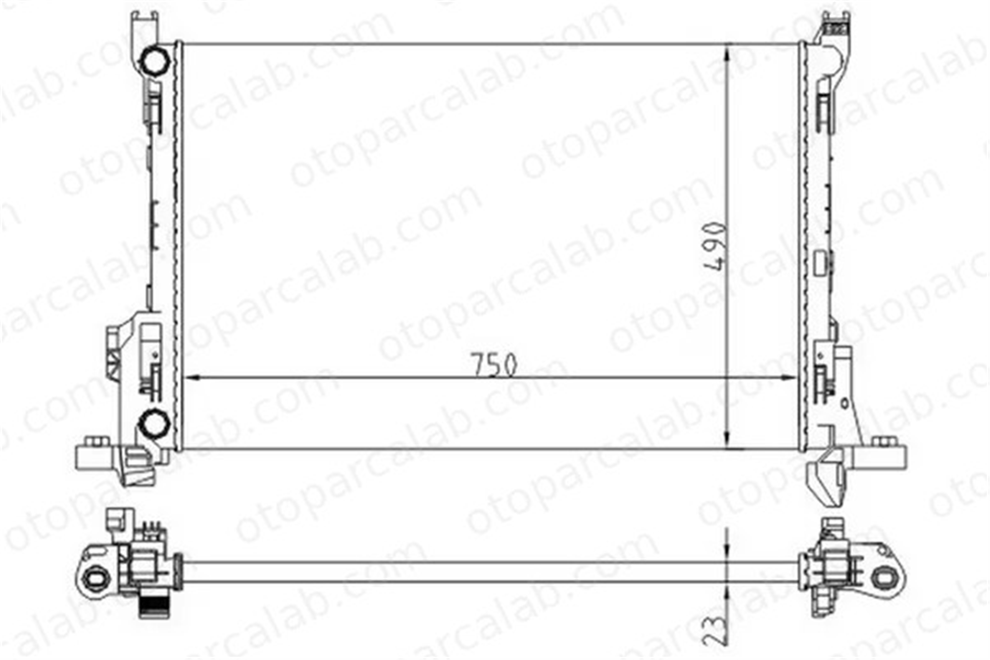 ORIS MOP561023 Su Radyatörü ORİS MOP561023 RENAULT TRAFIC III Minibüs/Otobüs TRAFIC III Panelvan/Van 214104344R 4422502