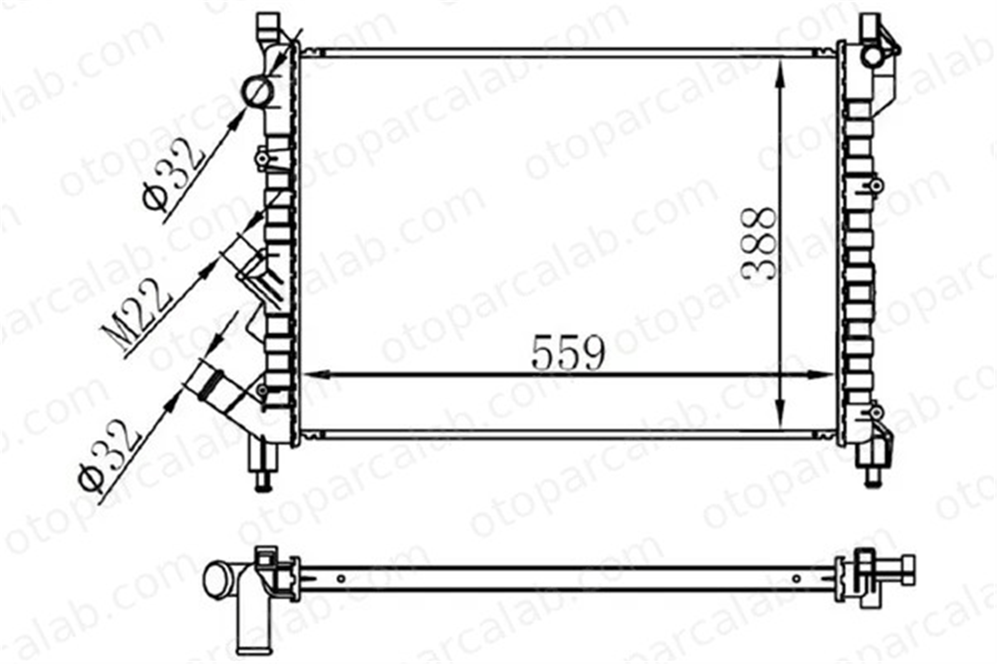 ORIS MRN122023 Su Radyatörü ORİS MRN122023 FIAT UNO 7556137 5938962