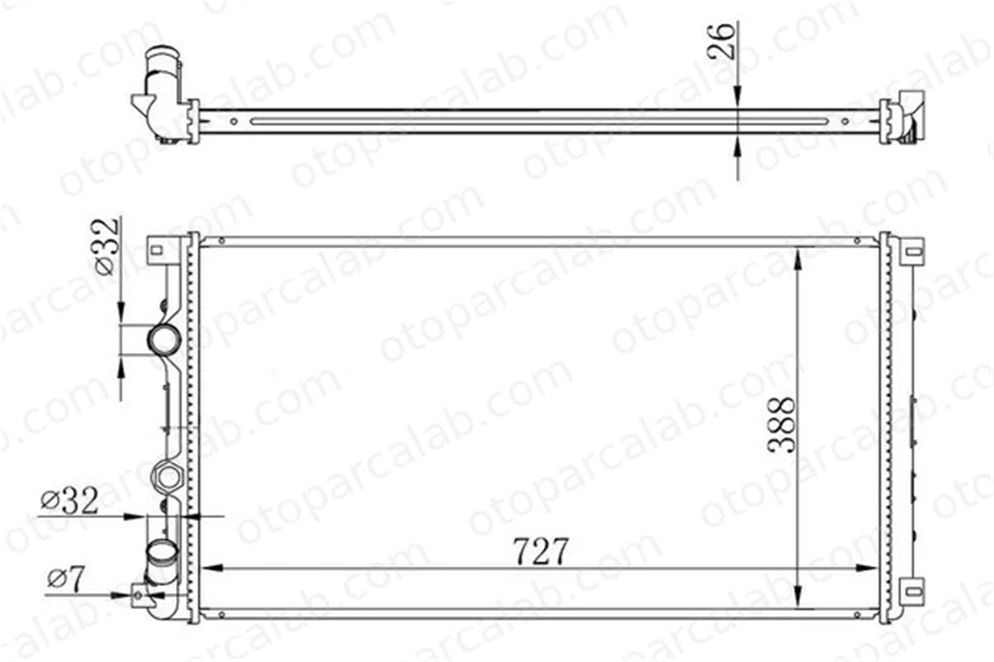ORIS MRN265034 Su Radyatörü ORİS MRN265034 OPEL MOVANO A Panelvan/Van RENAULT MASTER II Minibüs/Otobüs 4403216 2140000QAJ