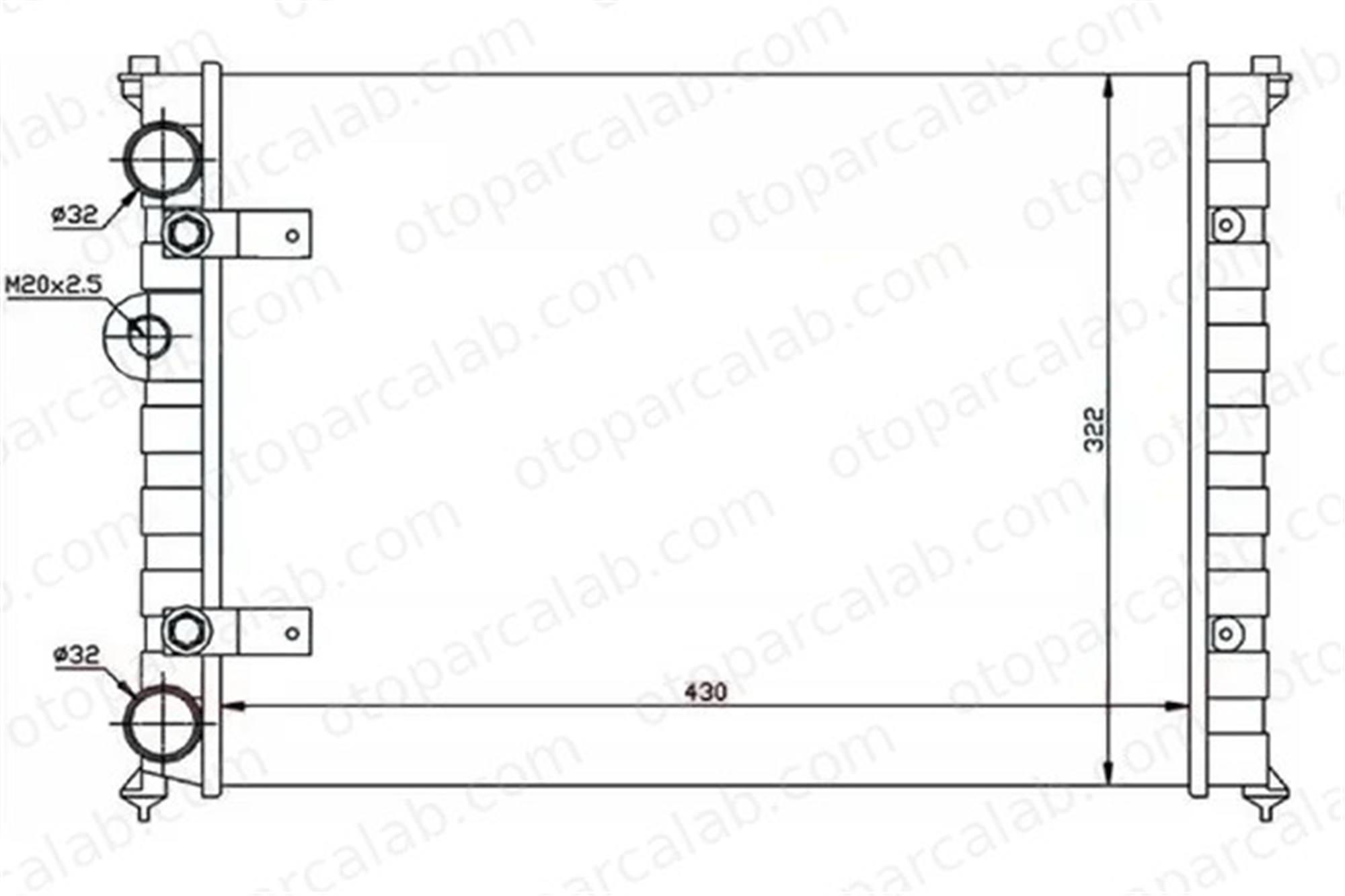 ORIS MVW082034 Su Radyatörü ORİS MVW082034 PEUGEOT 308 I PARTNER Kasa/büyük limuzin 1330W2 1330S5
