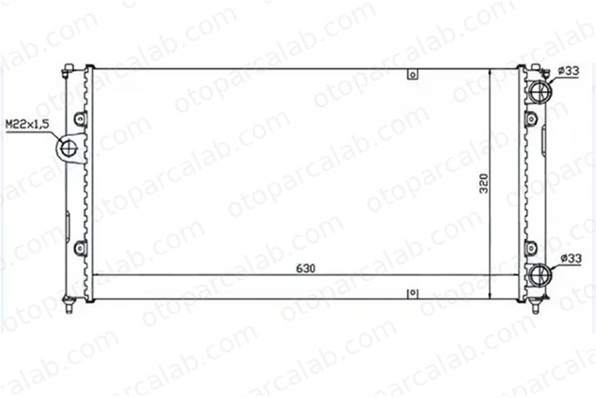 ORIS MVW083034 Su Radyatörü ORİS MVW083034 DACIA LOGAN SANDERO 8200735038