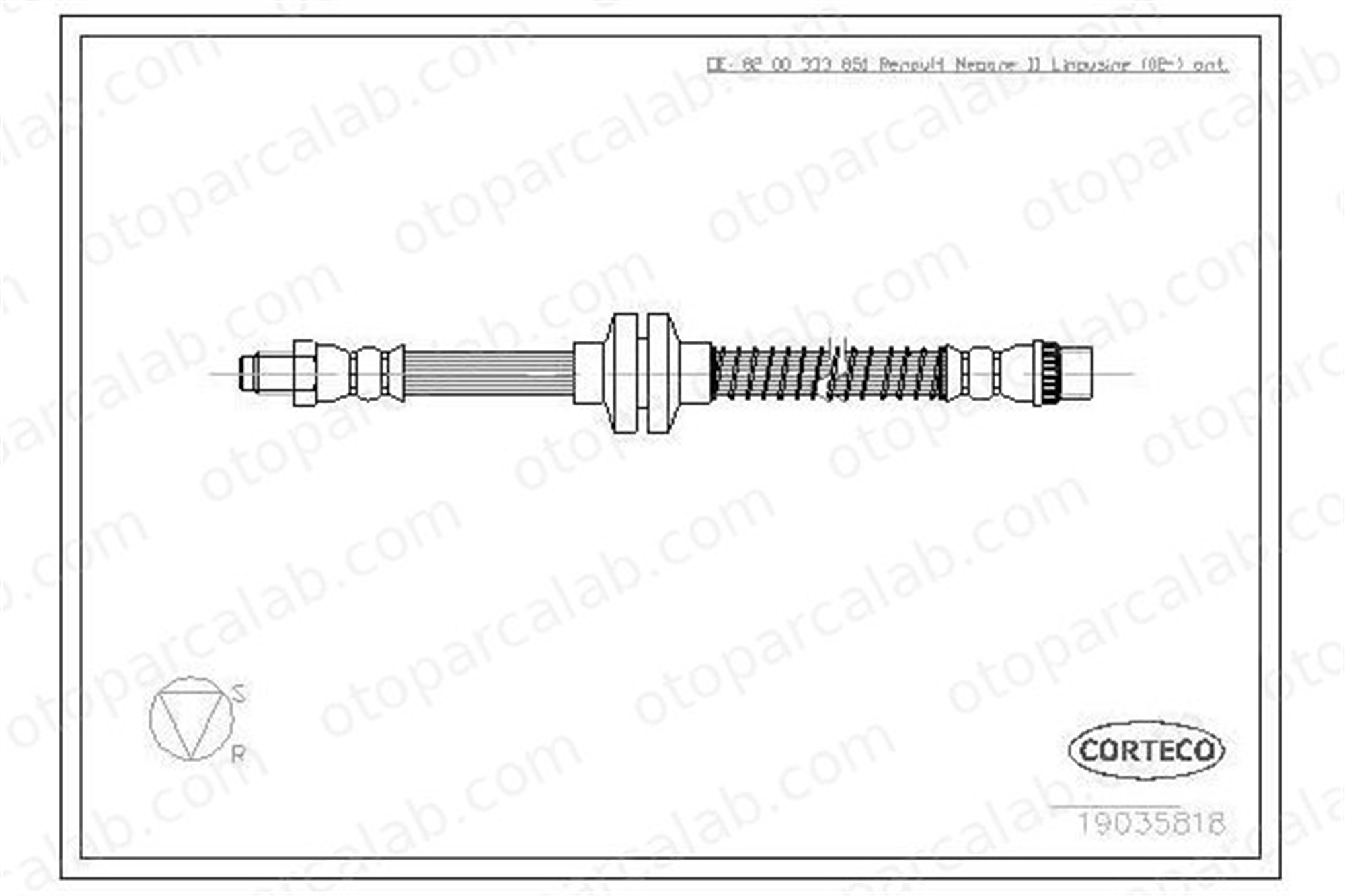 OSSCA 00233 Fren Hortumu Ön Sağ veya Sol RENAULT MEGANE II MEGANE II Station wagon 8200333851 8671018153