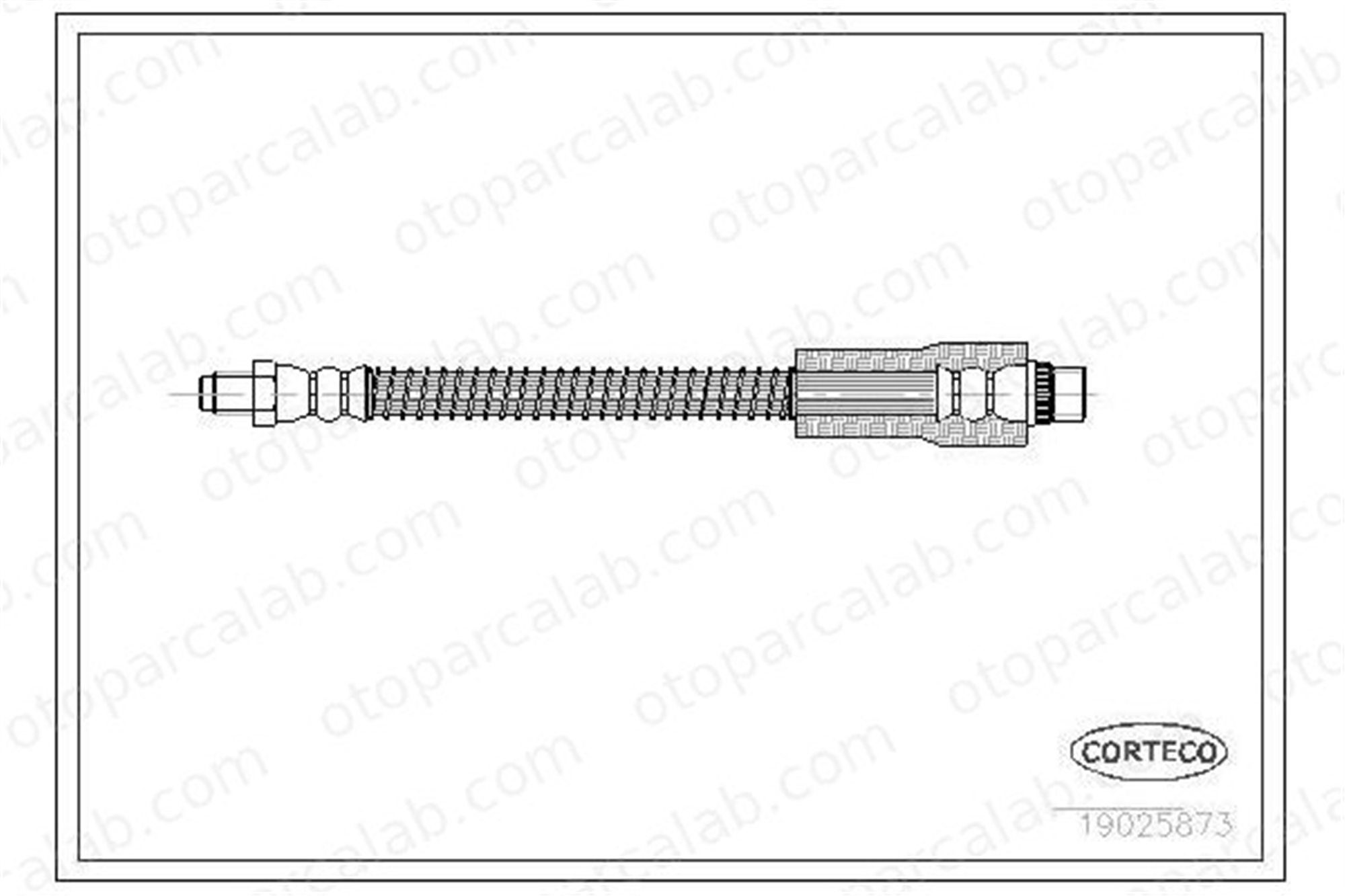 OSSCA 00329 Fren Hortumu Ön Sağ veya Sol PEUGEOT 206 Hatchback 206 SW 4806C1 1623256880