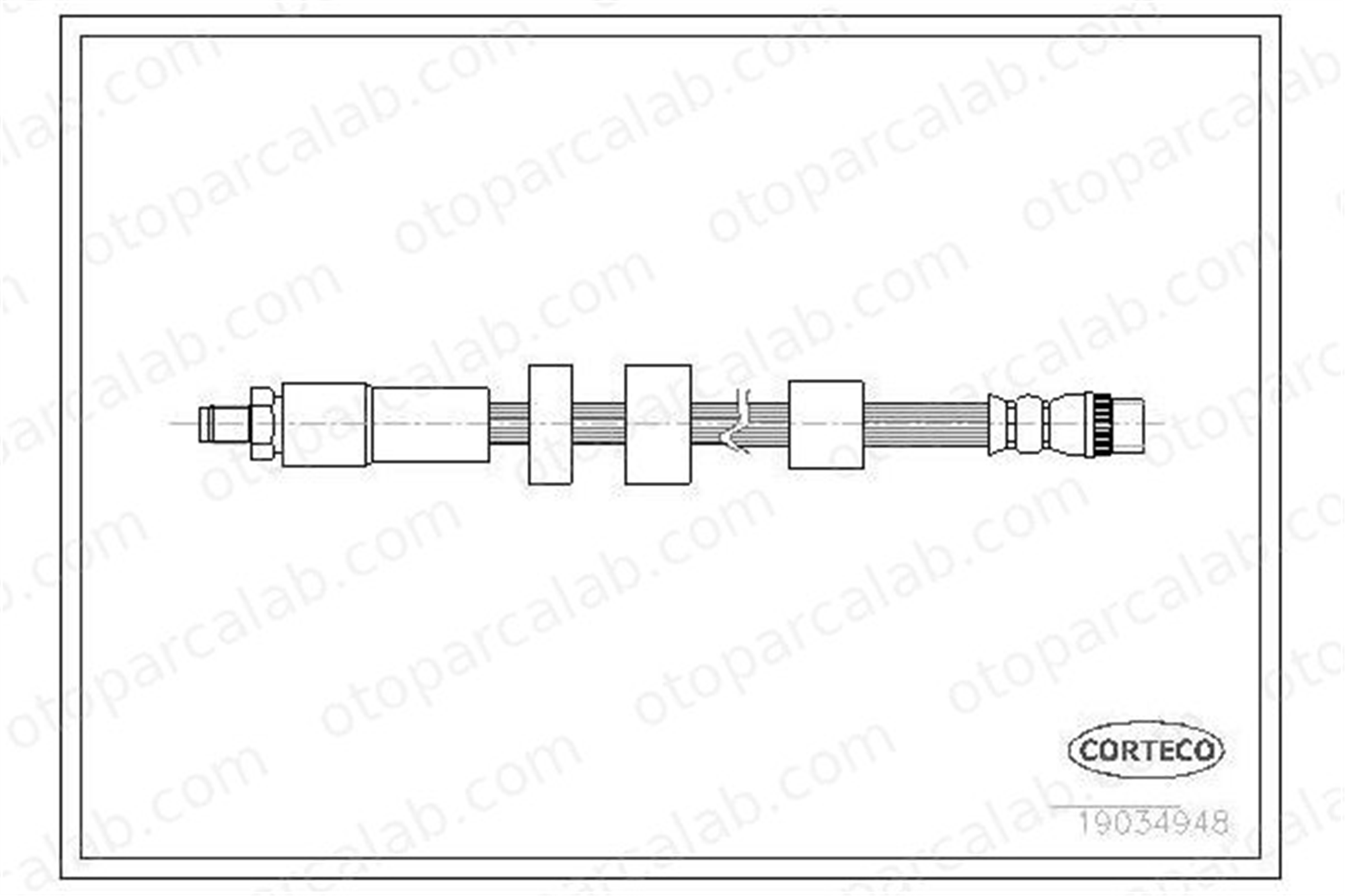 OSSCA 00782 Fren Hortumu Ön Sağ veya Sol CITROËN BERLINGO Kasa/büyük limuzin BERLINGO MULTISPACE 4806G4