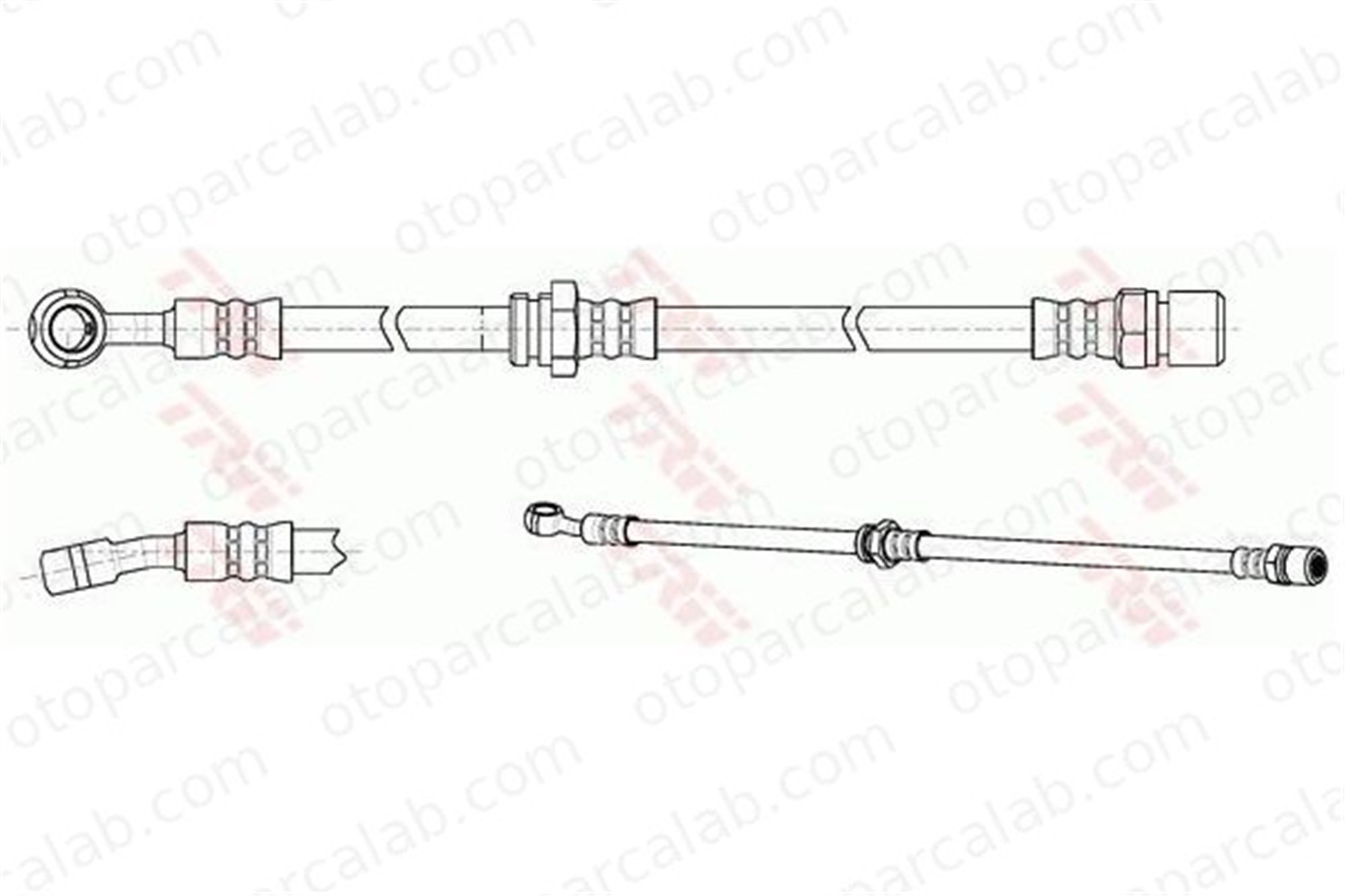 OSSCA 01202 Fren Hortumu Ön Sağ veya Sol CHEVROLET LACETTI NUBIRA Sedan 96397200 96397202