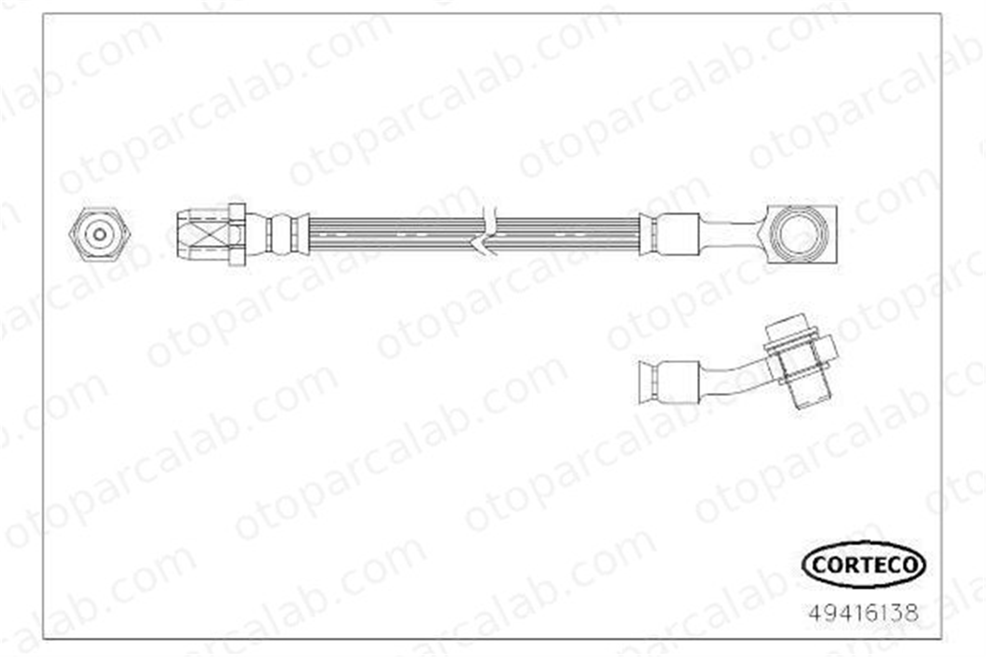 OSSCA 01662 Fren Hortumu Arka Sağ veya Sol MERCEDES-BENZ C-SERISI C-SERISI T-Model A0014204548 14204548