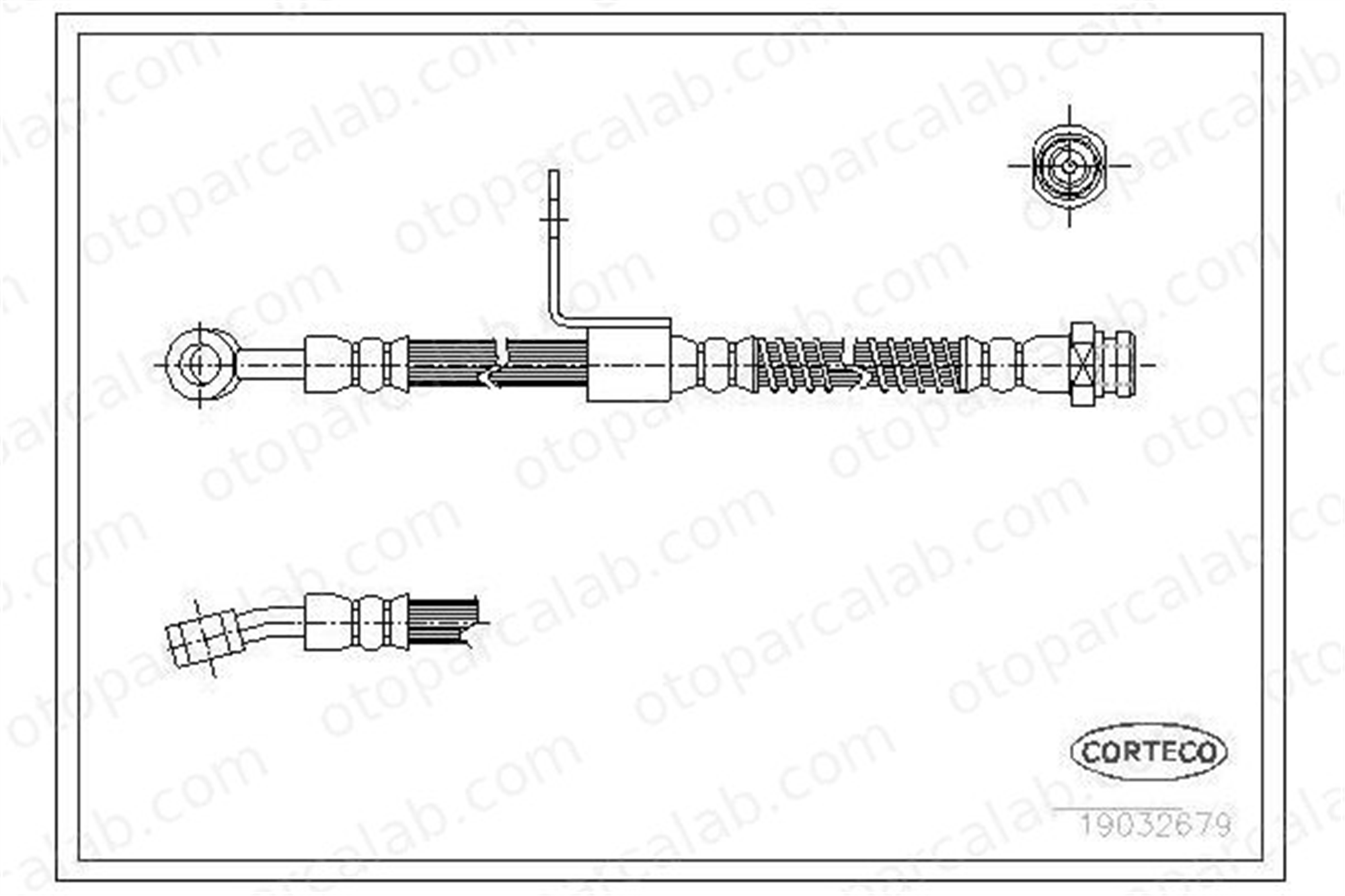 OSSCA BRSFH11022 Fren Hortumu Ön Sağ HYUNDAI LANTRA II Station wagon LANTRA II 5873229010 5873229020