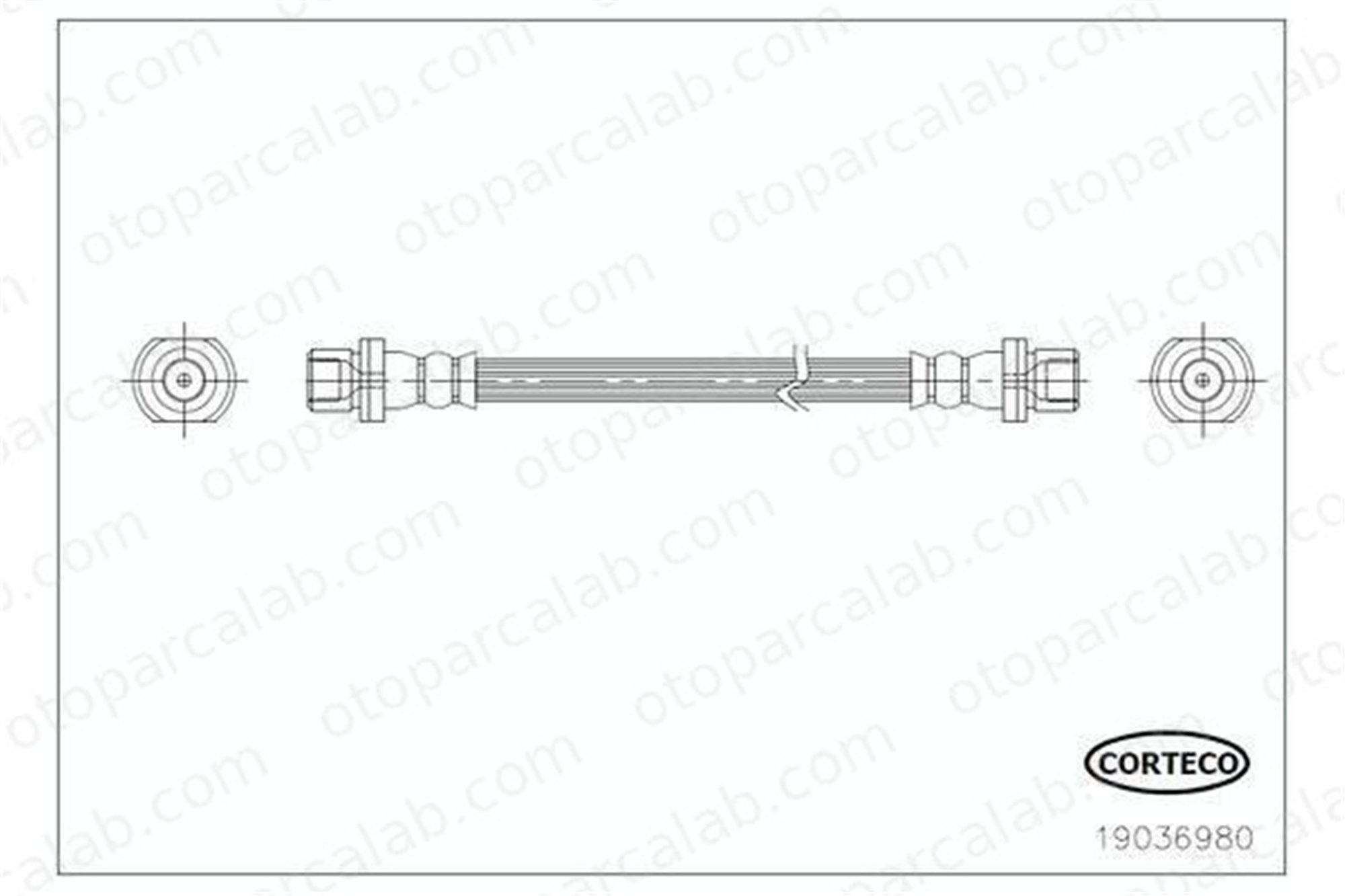 OSSCA BRSFH14005 Fren Hortumu Arka Sağ TOYOTA AURIS COROLLA Sedan 90947W2015