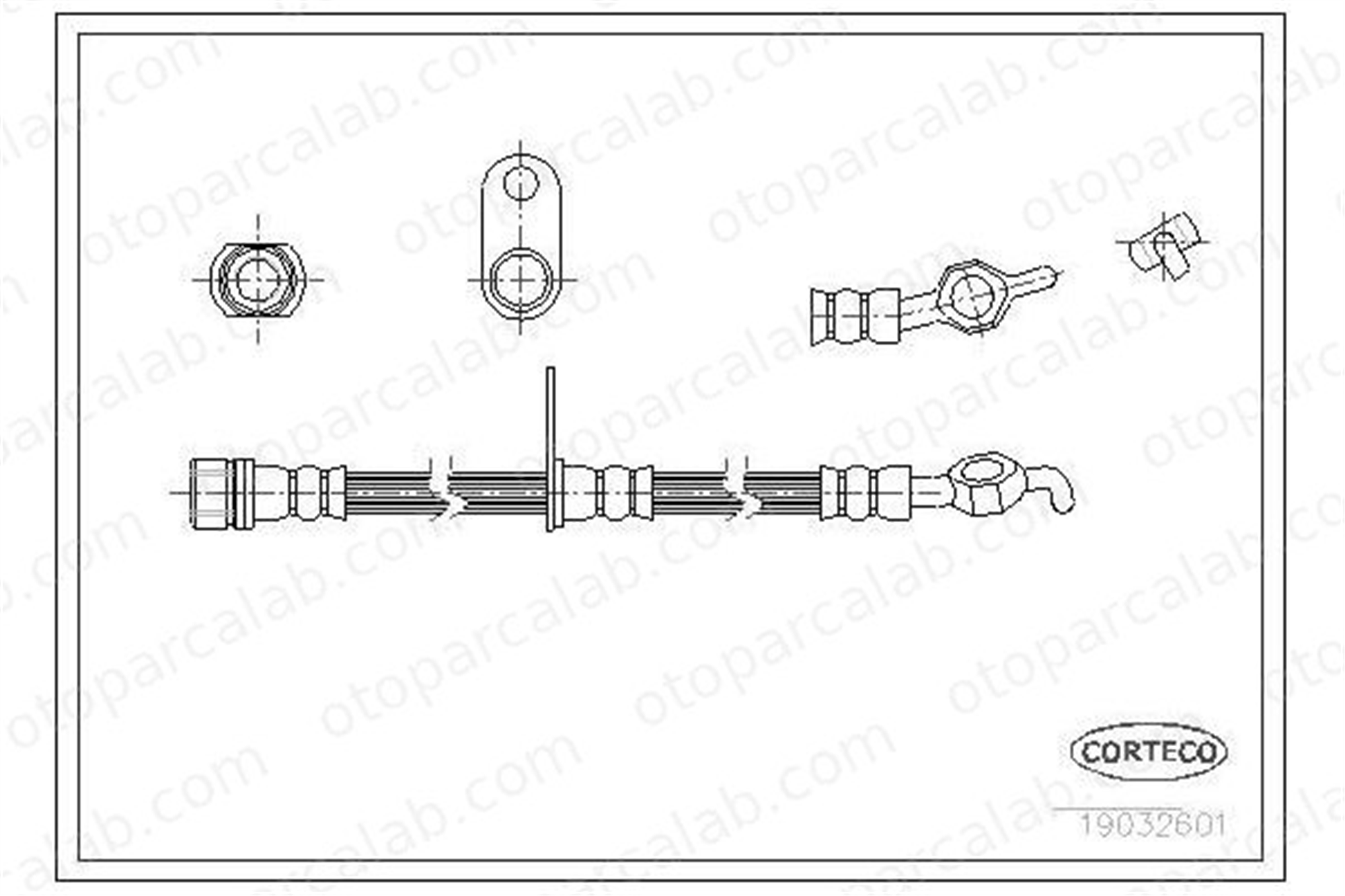 OSSCA BRSFH14013 Fren Hortumu Arka Sağ TOYOTA CAMRY 9094702668 9094702750