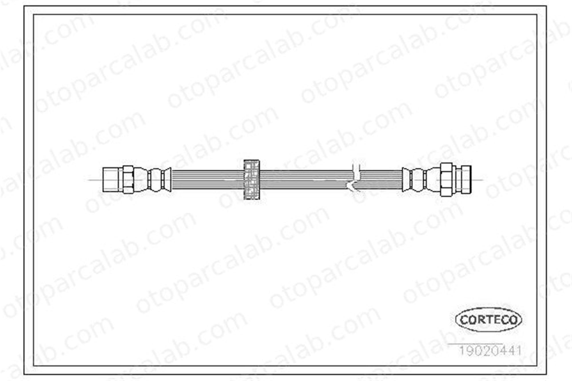 OSSCA BRSFH15006 Fren Hortumu Ön Sağ veya Sol SEAT TOLEDO I VW GOLF II 191611701A