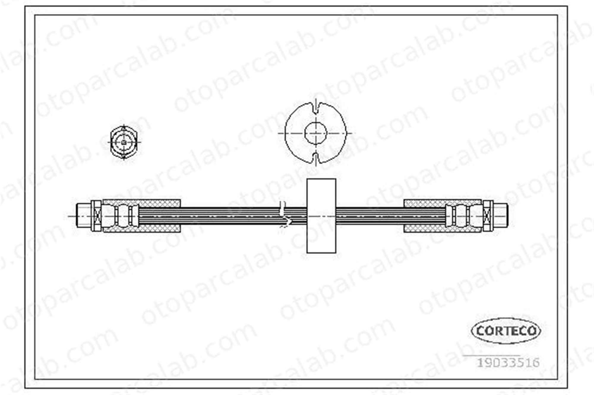 OSSCA BRSFH16025 Fren Hortumu Ön Sağ veya Sol AUDI ALLROAD C5 4Z7611707A