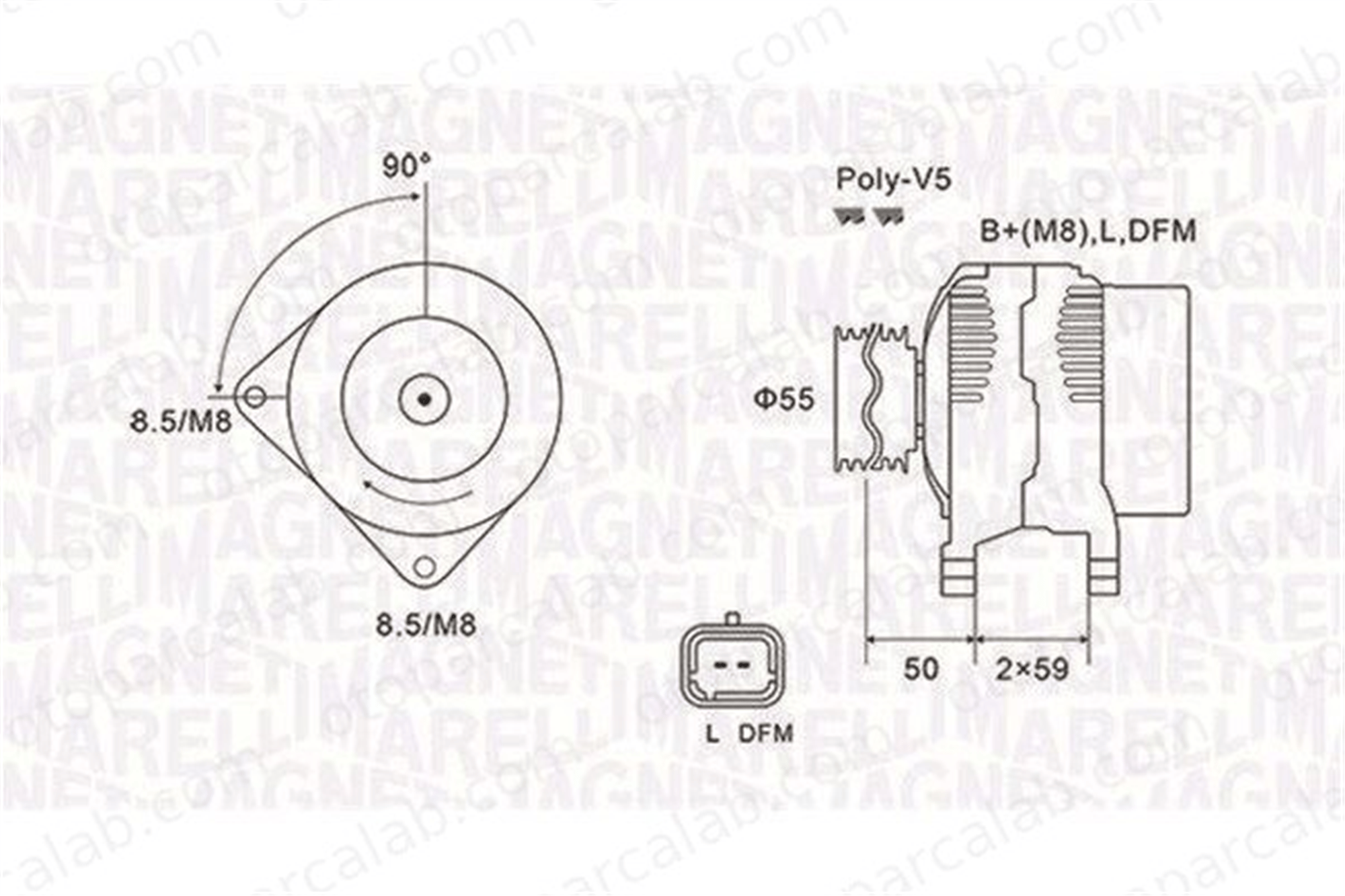 PARS PRS-ALT202 Alternatör RENAULT SCÉNIC II GRAND SCÉNIC II 124525028 2310000QBJ