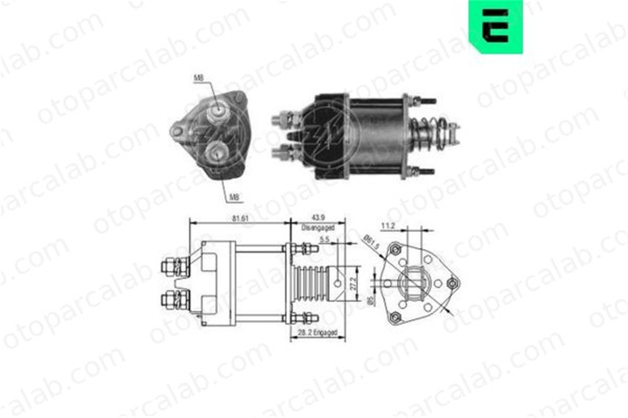 PARS PRS-SH1650 Marş Otomatiği LADA 1200-1600 NIVA SUV ZM1650 4154106