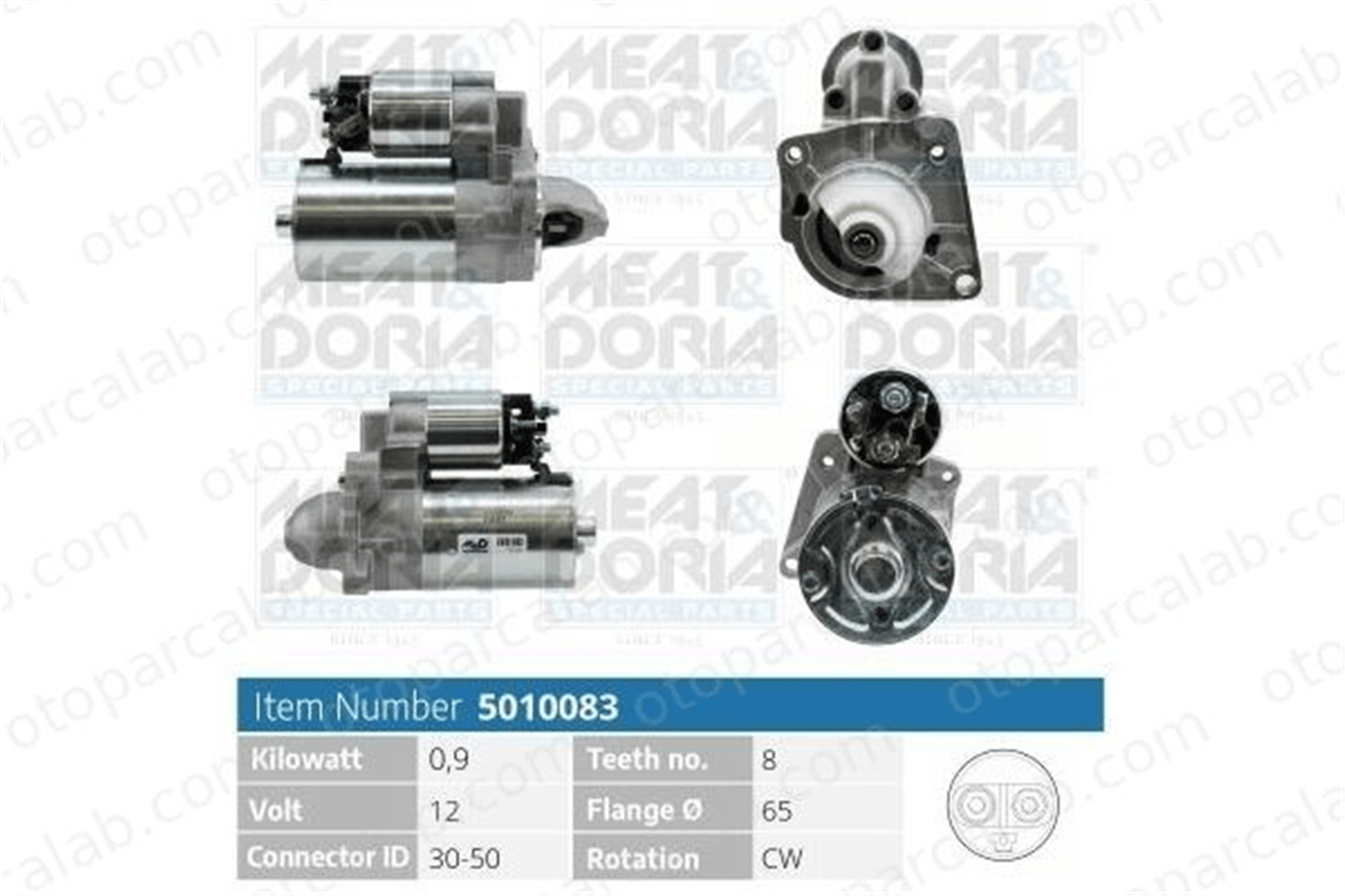PARS PRS-STR4691 Marş Dinamosu LANCIA YPSILON FIAT GRANDE PUNTO 46765839 71721228