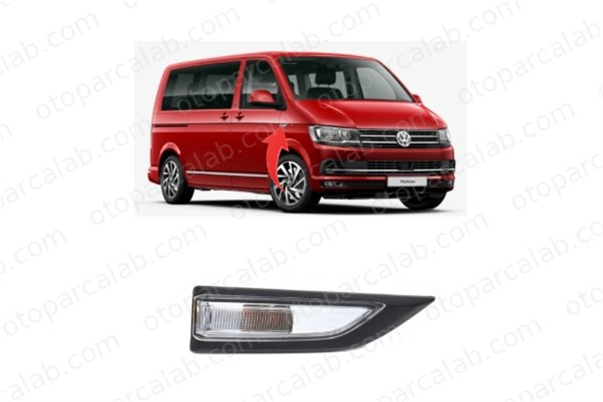 PRO A 291972 Çamurluk Sinyali Sağ PRO-A 291972 VW MULTIVAN T6 7E0949102 7E0949102A