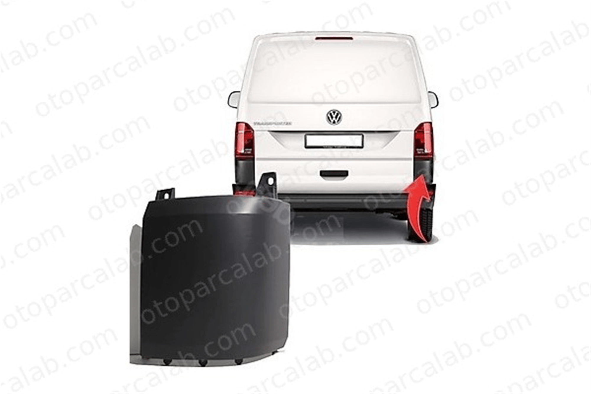 PRO A 292255 Tampon Köşesi Arka Sağ PRO-A 292255 VW TRANSPORTER T6 / CARAVELLE T6 Minibüs/Otobüs TRANSPORTER T6 Panelvan/Van 7E0807322B 7E0807322BGRU