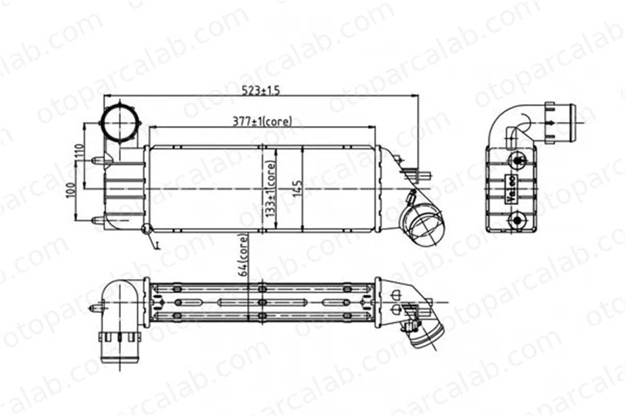 PSA ORJINAL 0384G0 Turbo Radyatörü CITROËN C8 FIAT ULYSSE 384G0 9650123680