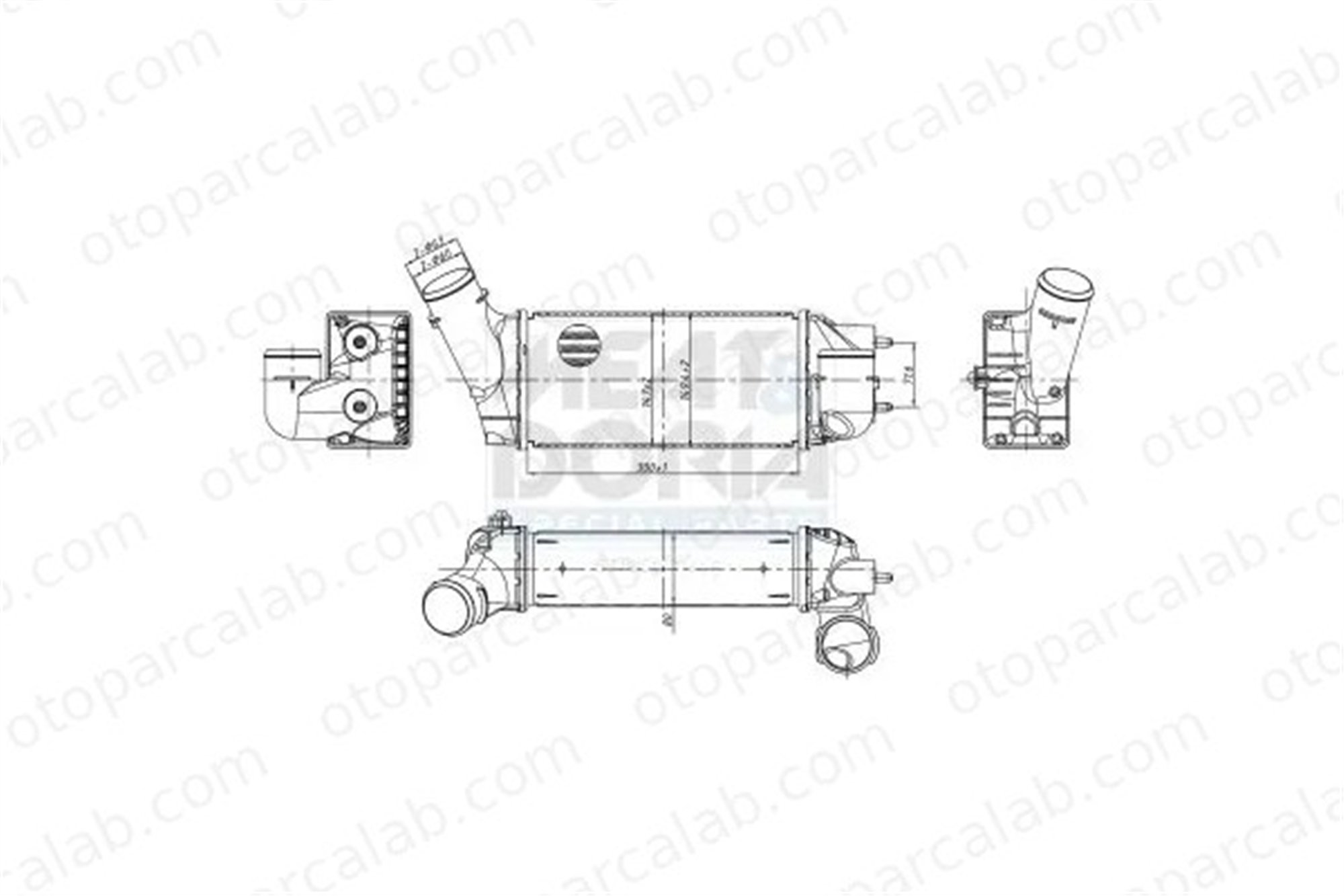 PSA ORJINAL 0384K5 Turbo Radyatörü CITROËN C4 Coupe C4 I 384K5 00000384K5