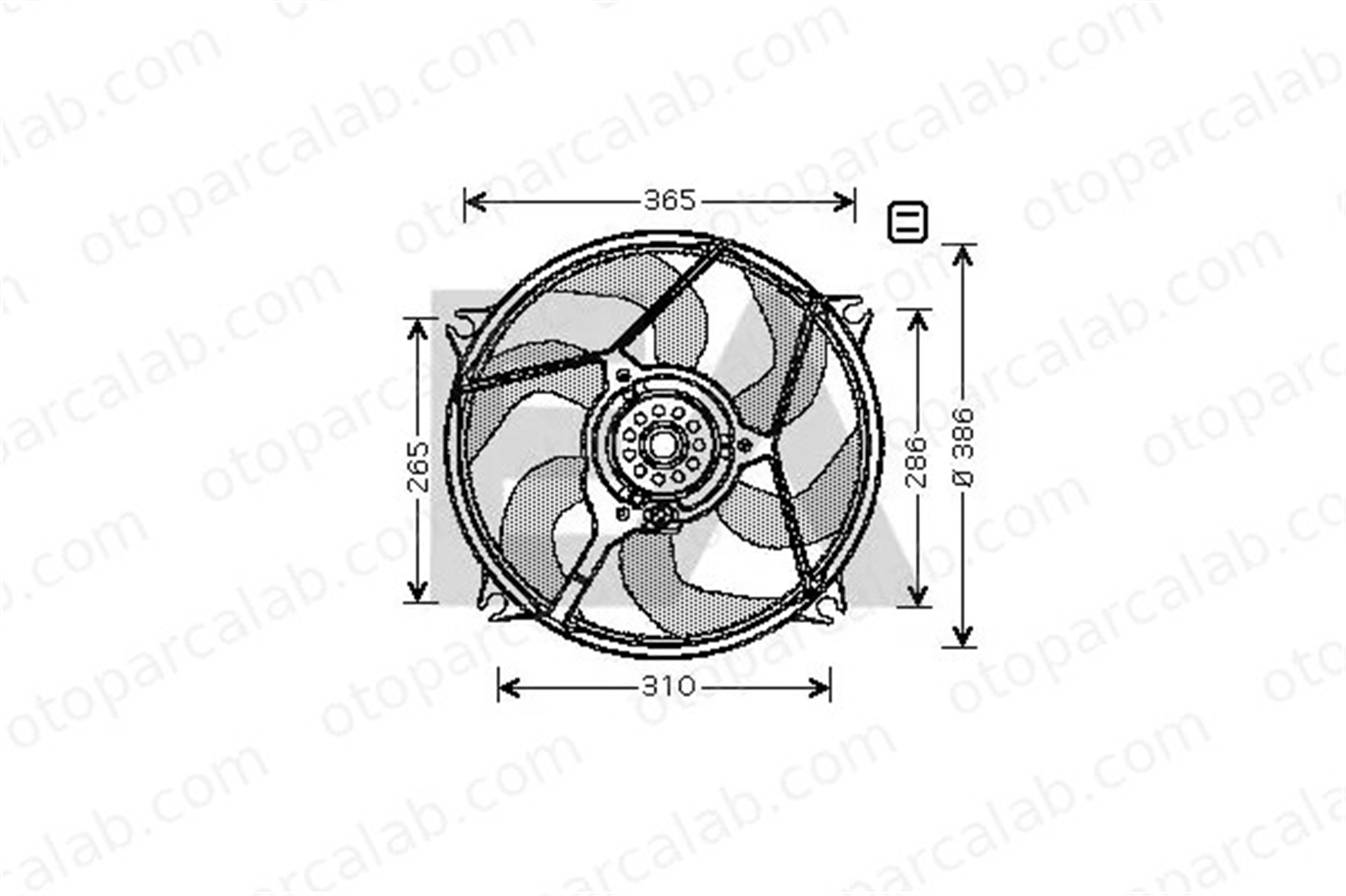 PSA ORJINAL 1253E6 Radyatör Fan ve Motoru CITROËN XSARA PICASSO PEUGEOT 607 125300 1253E2