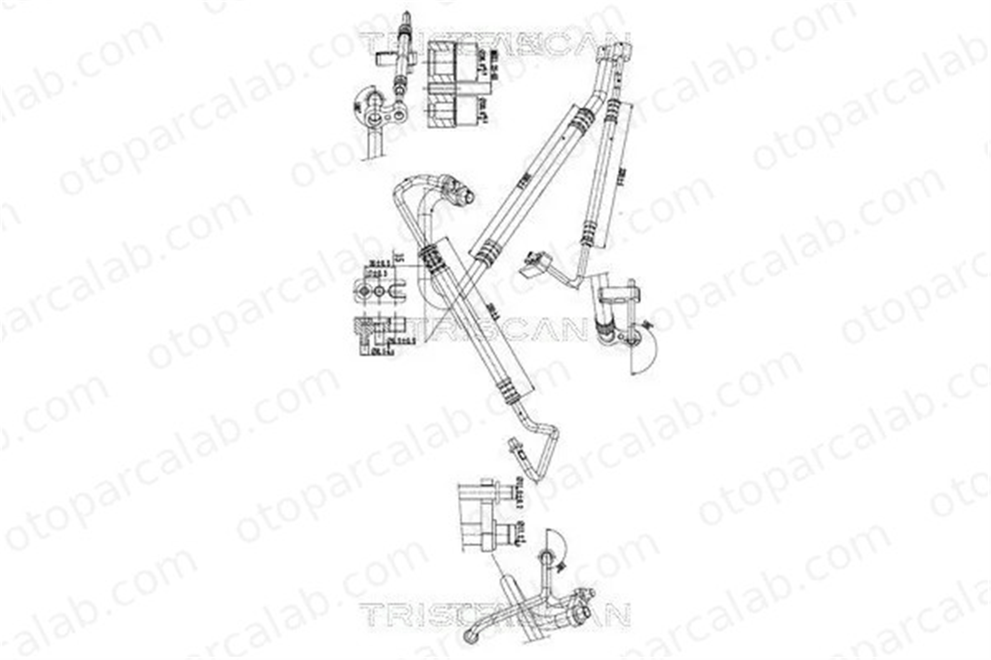 PSA ORJINAL 13203316 Klima Hortumu OPEL CORSA D CORSA D Kasa/eğik arka 13203316 6850331