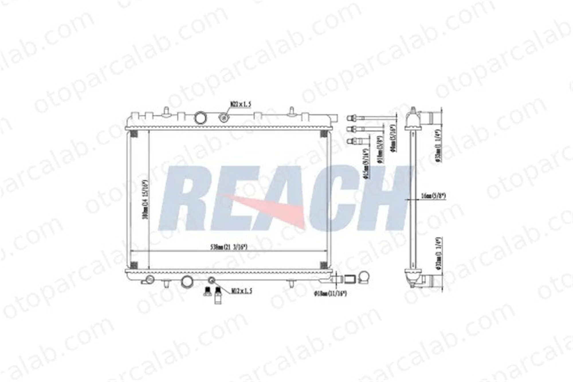 PSA ORJINAL 1330V5 Su Radyatörü PEUGEOT PARTNER Kasa/büyük limuzin 308 I 1330V5 1130J3