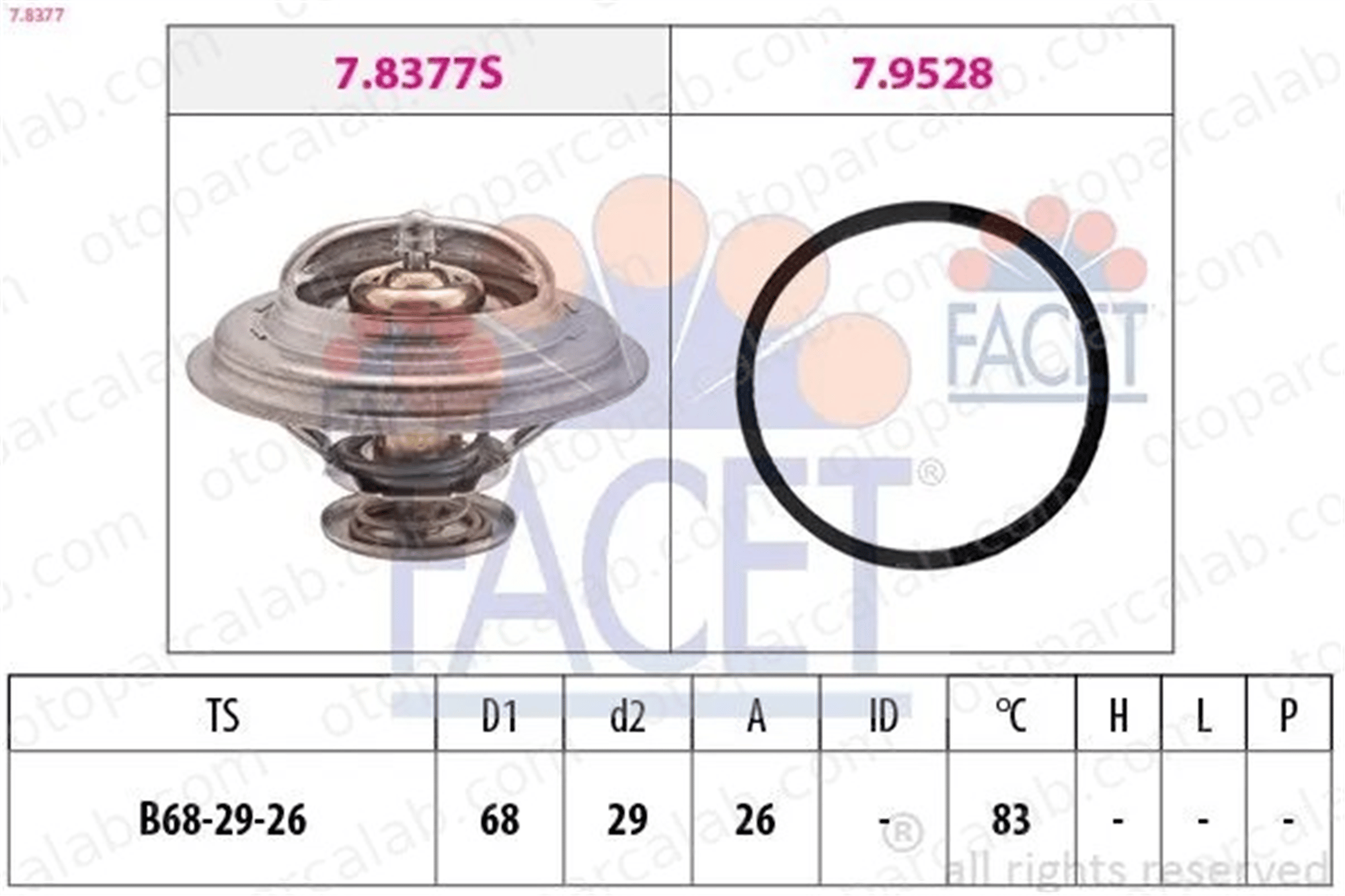 PSA ORJINAL 133825 Termostat CITROËN BX Break BX 133825 96159513