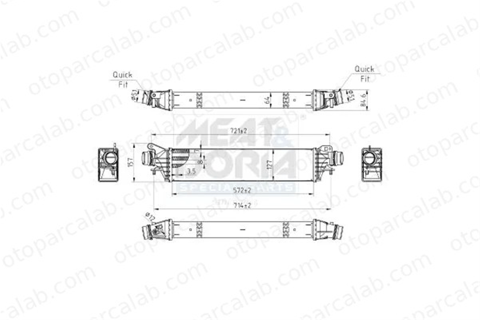 PSA ORJINAL 13440206 Turbo Radyatörü OPEL CORSA E 13440206 1302312