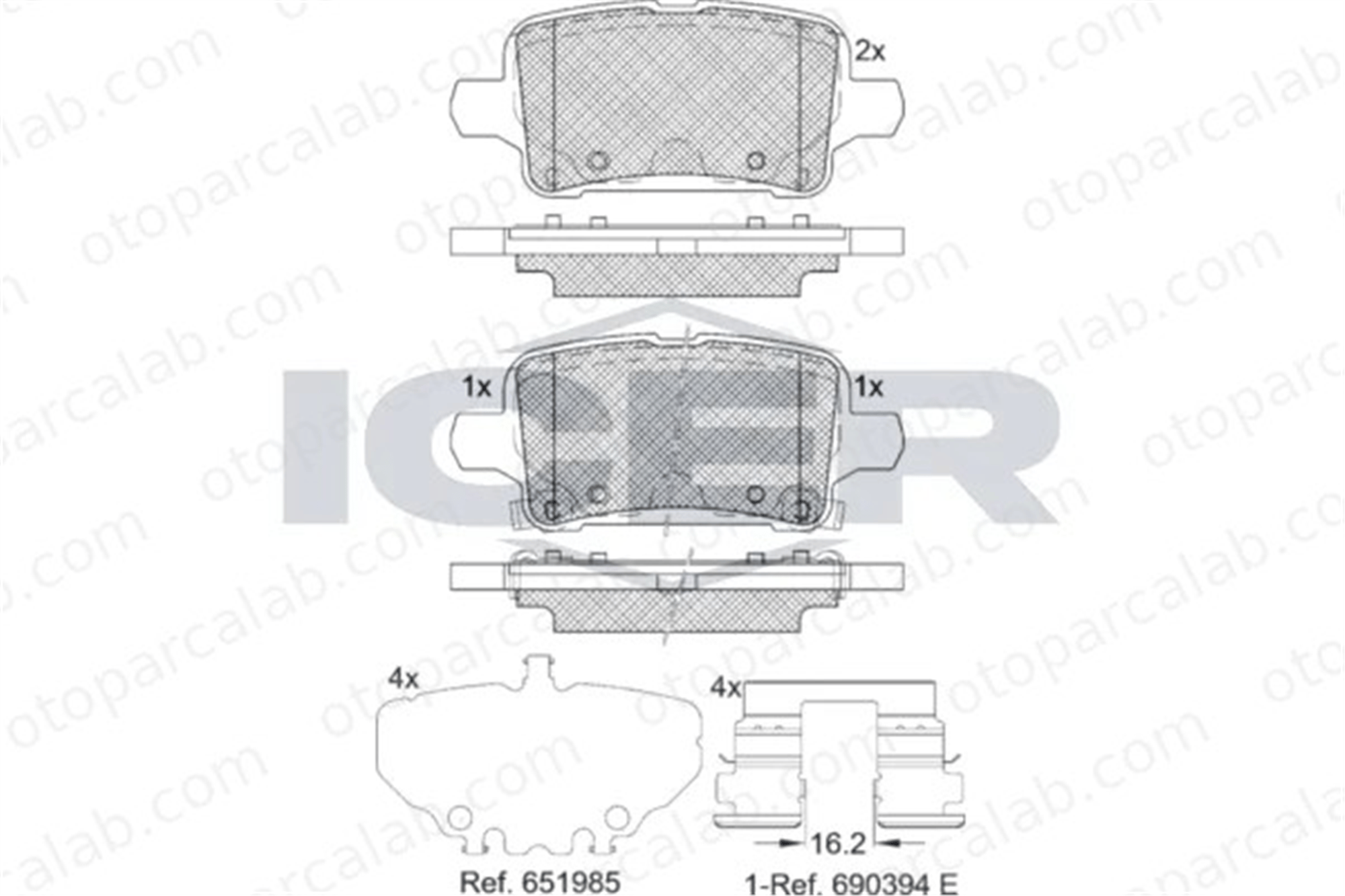 PSA ORJINAL 13595651 Fren Disk Balata Ön OPEL INSIGNIA B Grand Sport INSIGNIA B Sports Tourer 13595651 13527902