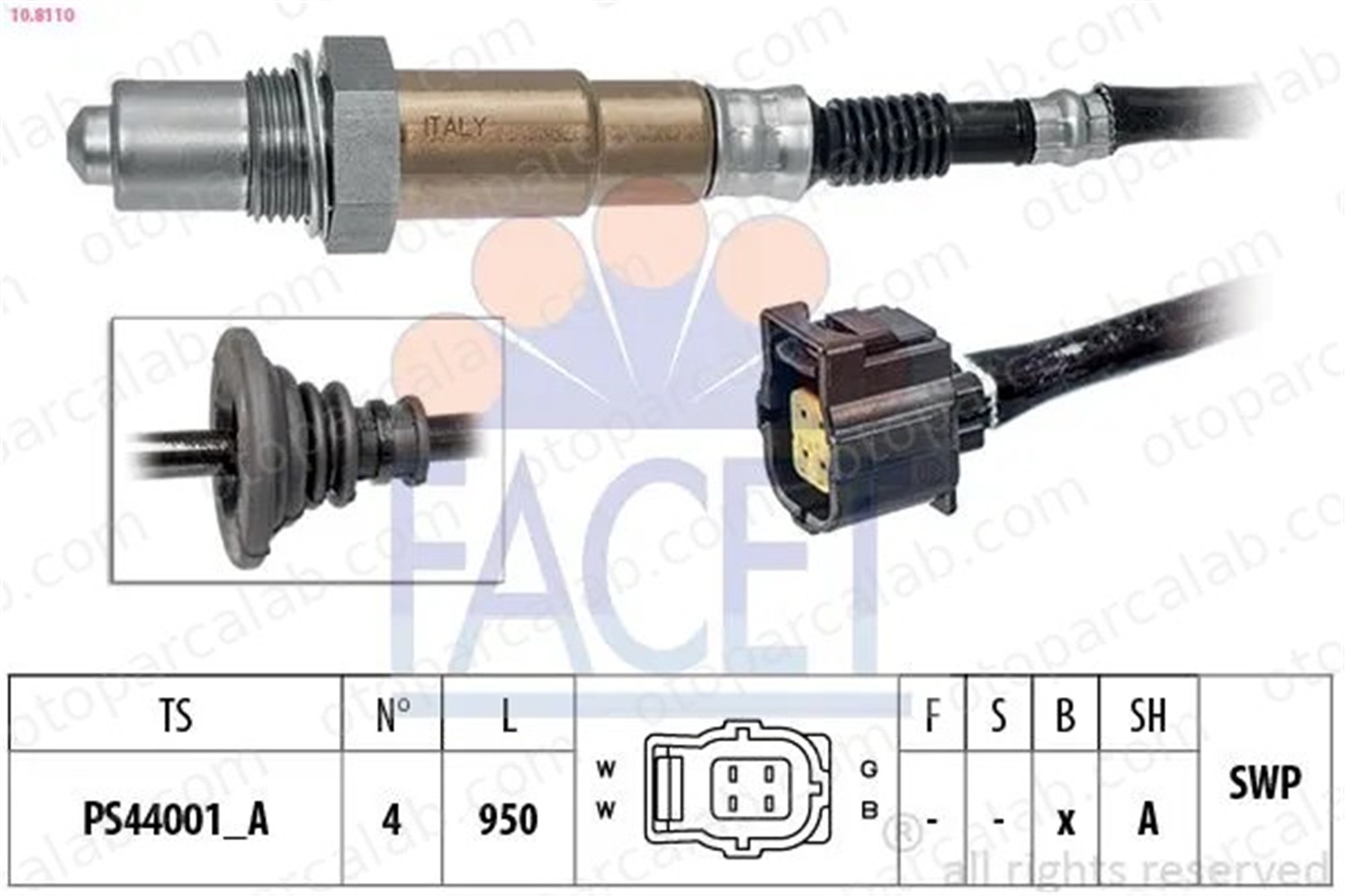 PSA ORJINAL 1618ER Oksijen (Lambda) Sensörü MITSUBISHI LANCER VIII LANCER VIII Sportback 1618ER 1588A141