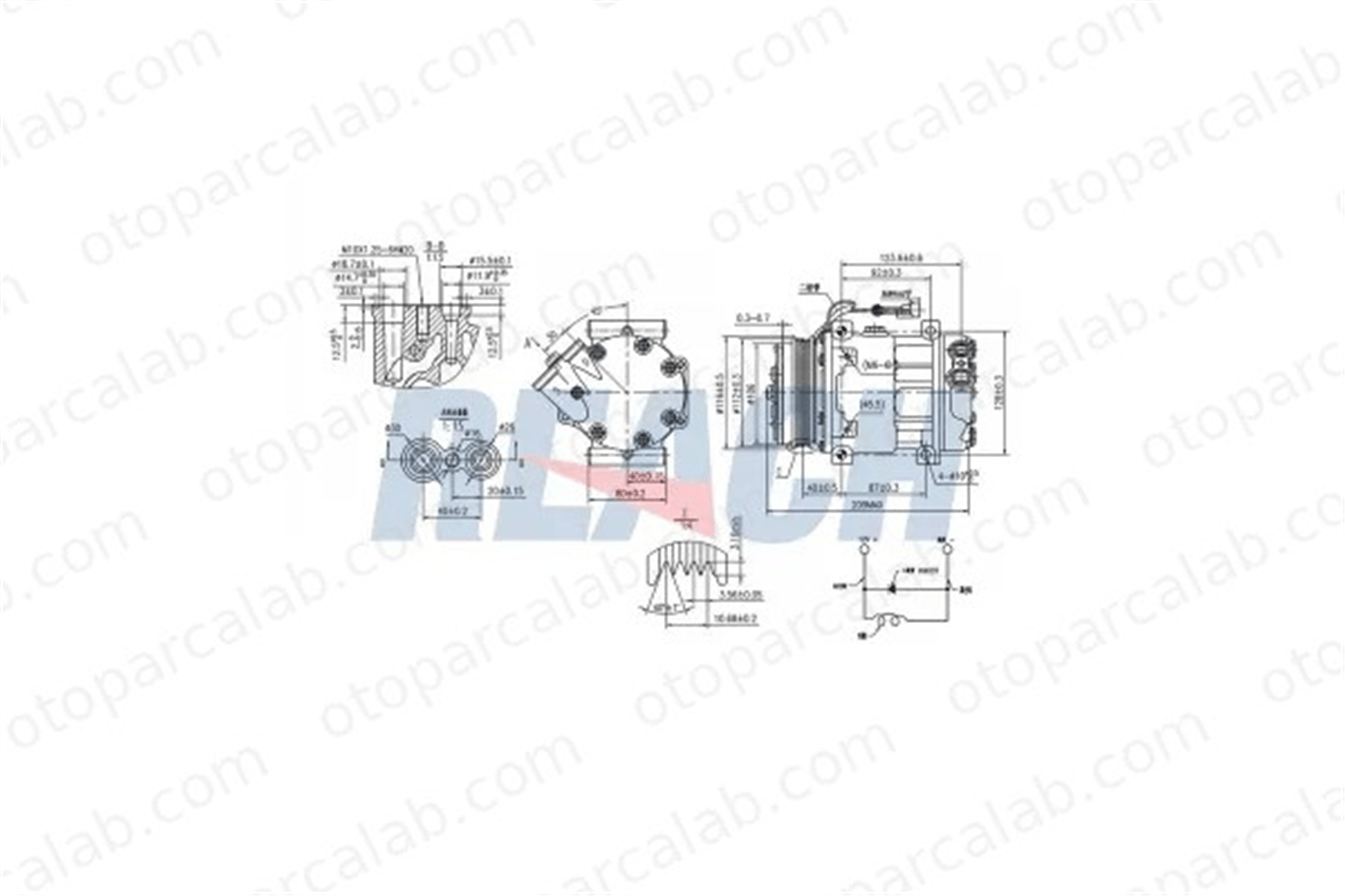 PSA ORJINAL 1626275080 Klima Kompresörü FIAT DUCATO Panelvan/Van DUCATO Platform şasi 1626275080 1607139480
