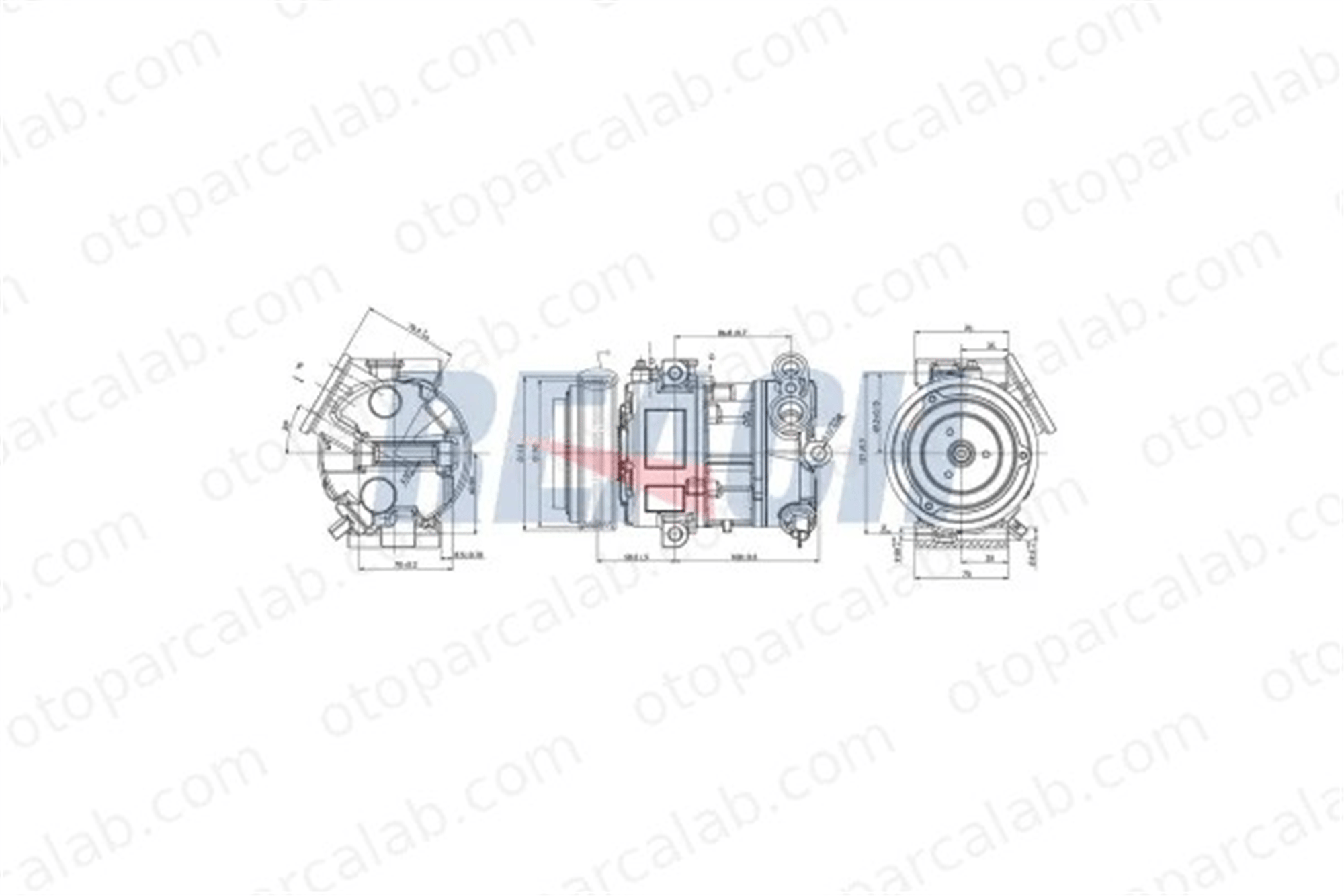 PSA ORJINAL 1637179180 Klima Kompresörü FIAT DOBLO Cargo PUNTO EVO 1637179180 1537745