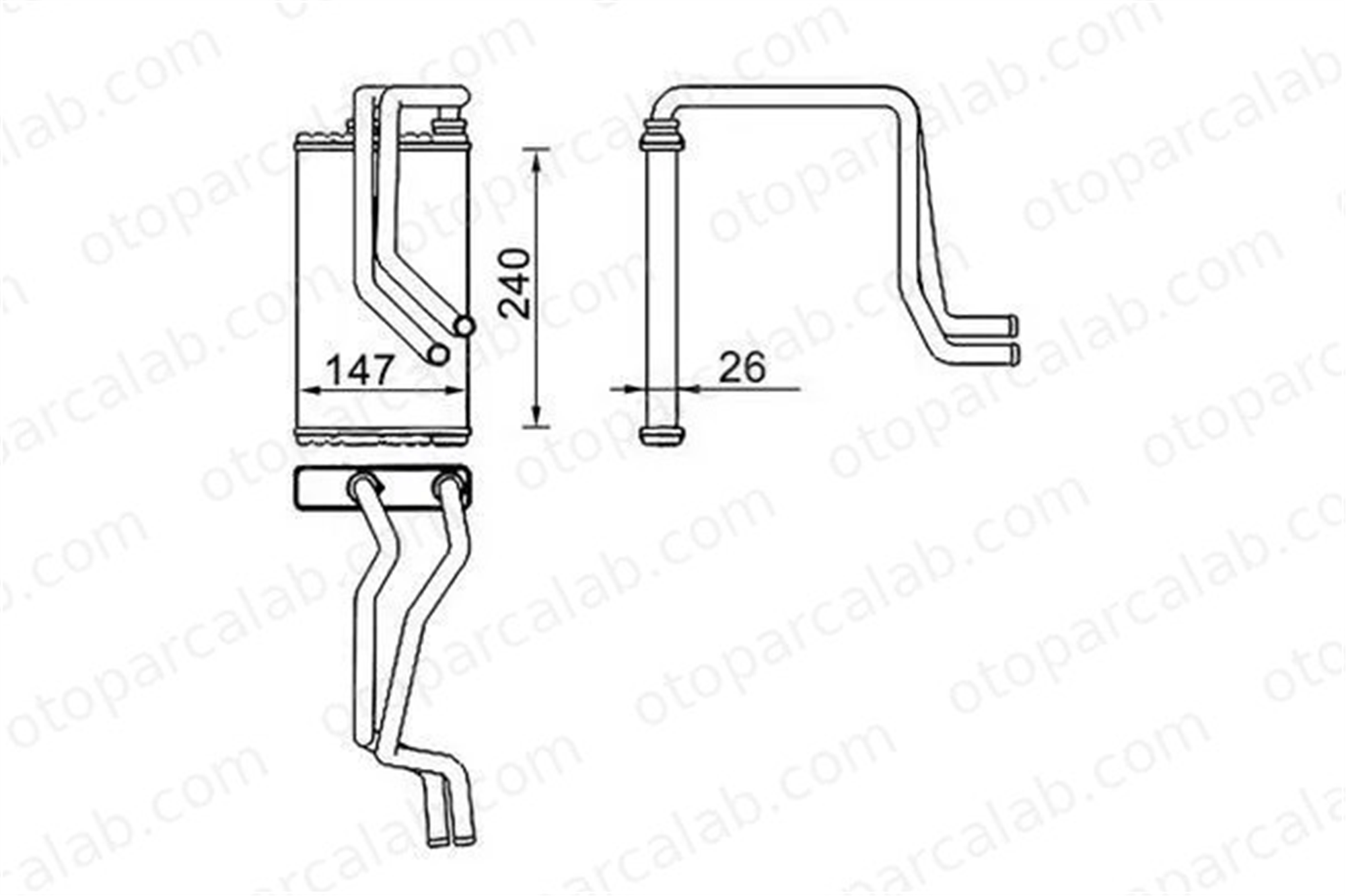 PSA ORJINAL 1680458980 Kalorifer Radyatörü MITSUBISHI ASX LANCER VIII 1680458980 6448S0