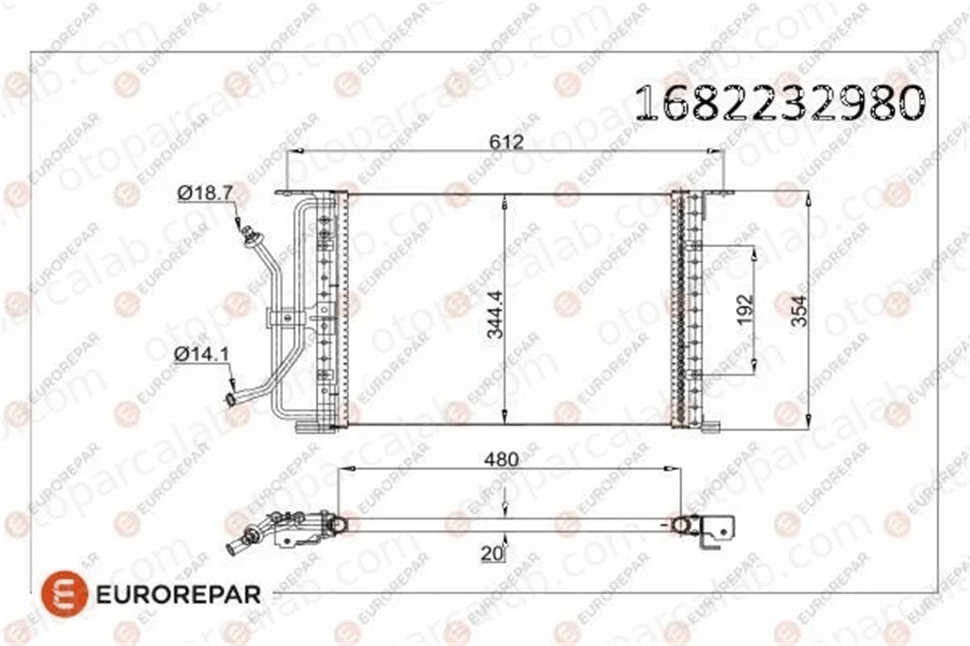 PSA ORJINAL 1682232980 Klima Radyatörü FORD FIESTA IV FIESTA Kasa/büyük limuzin 1682232980 1004001