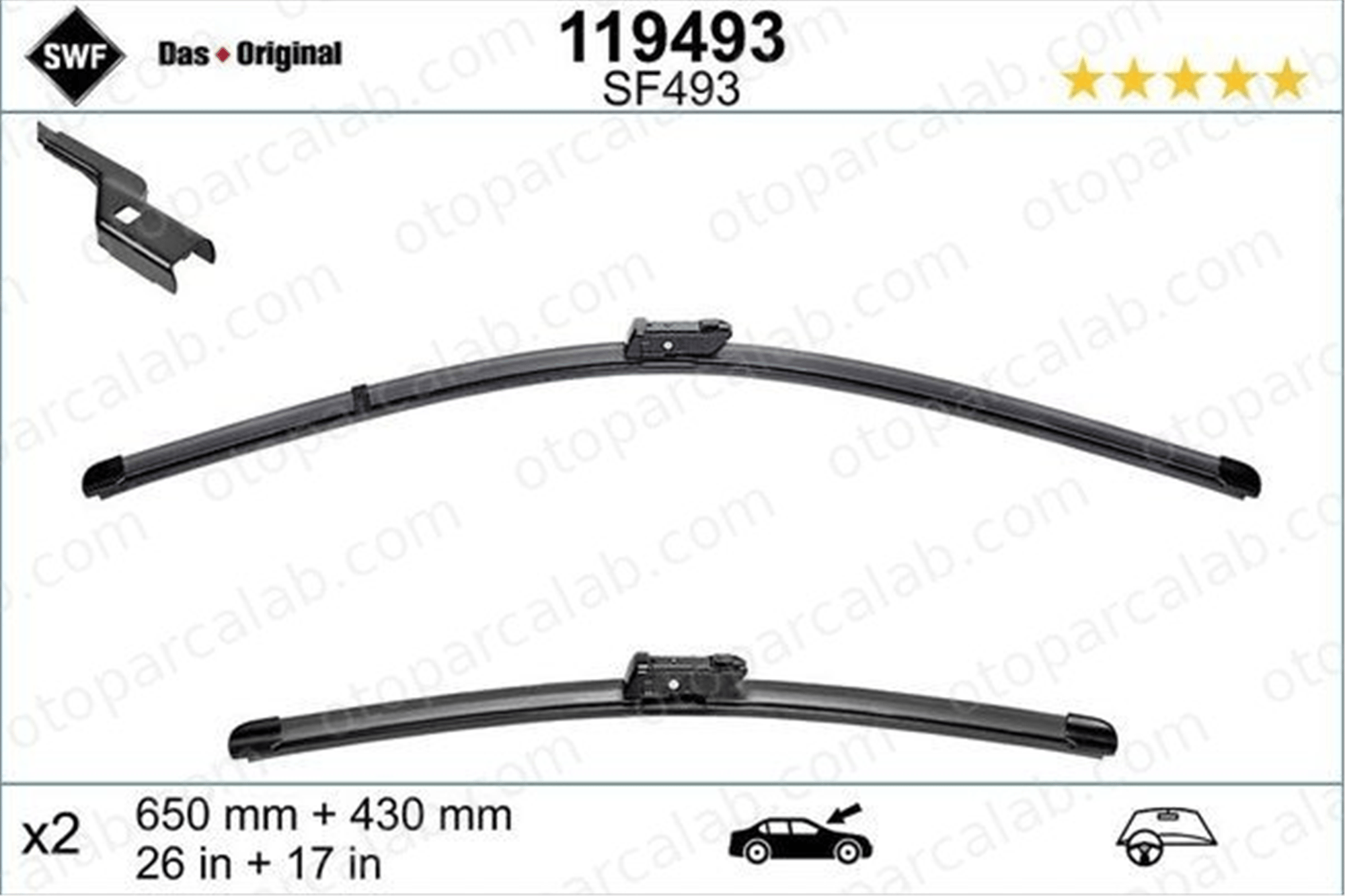 PSA ORJINAL 1686454580 Silecek Süpürgesi Ön PEUGEOT 508 II 508 SW II 1686454580 5A1A445