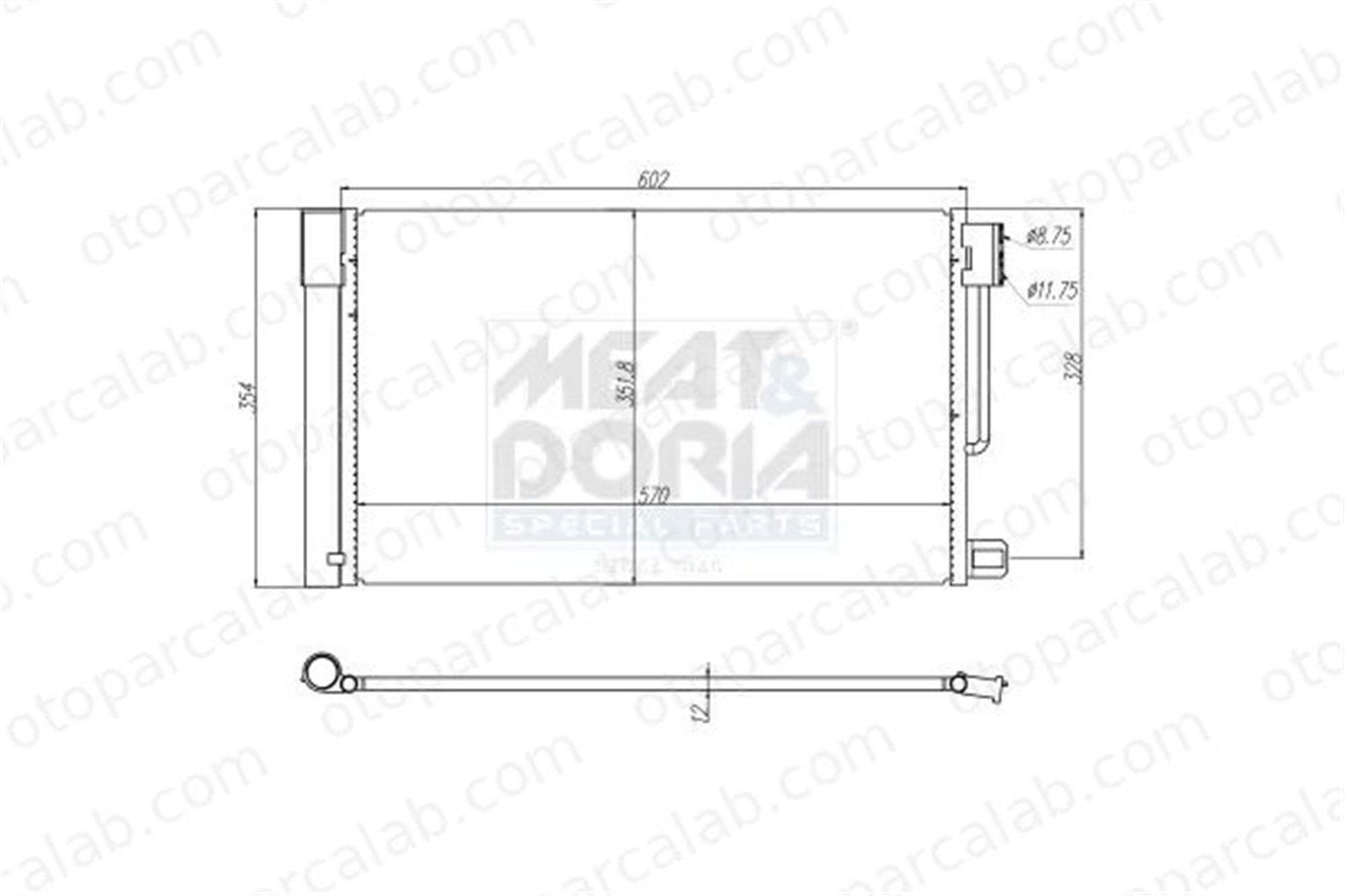 PSA ORJINAL 39035151 Klima Radyatörü FIAT PUNTO EVO OPEL CORSA D 39035151 13310103