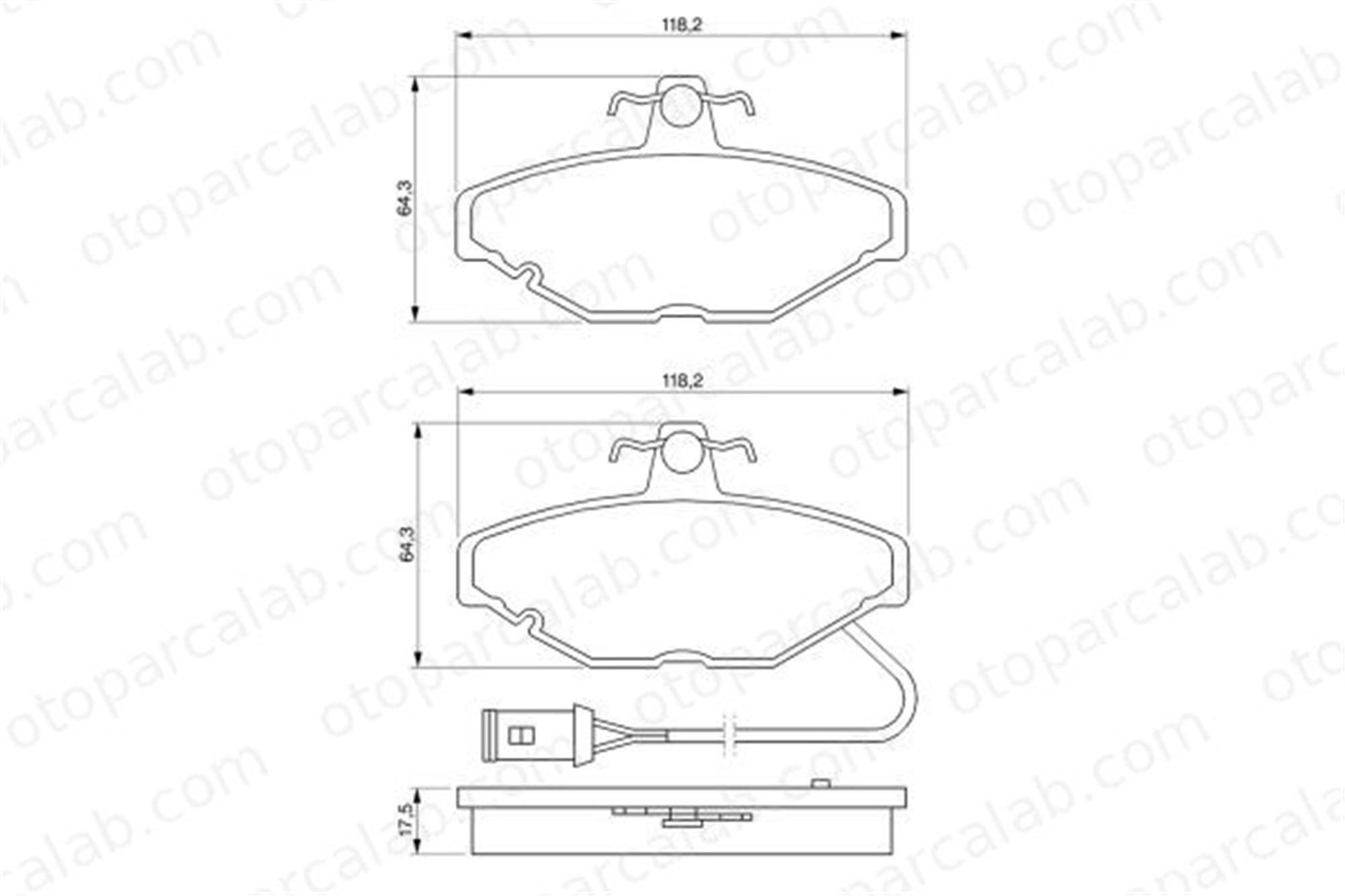 PSA ORJINAL 4241.51 Fren Disk Balata Ön AUSTIN MAESTRO Fastback MONTEGO 424151