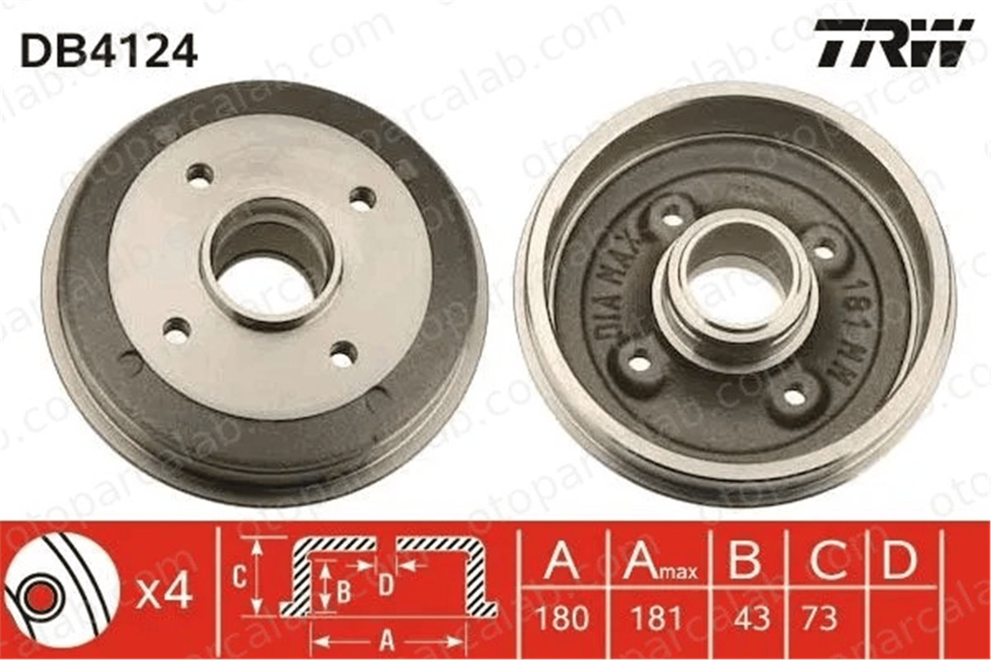 PSA ORJINAL 424731 Kampana Arka Sağ veya Sol PEUGEOT 205 II 205 I Cabrio 424731 424725