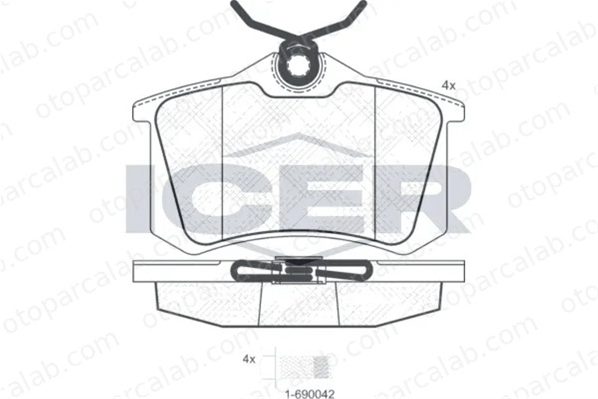 PSA ORJINAL 4250.56 Fren Disk Balata Arka SEAT LEON AUDI A3 1J0698451H 5QO698451A