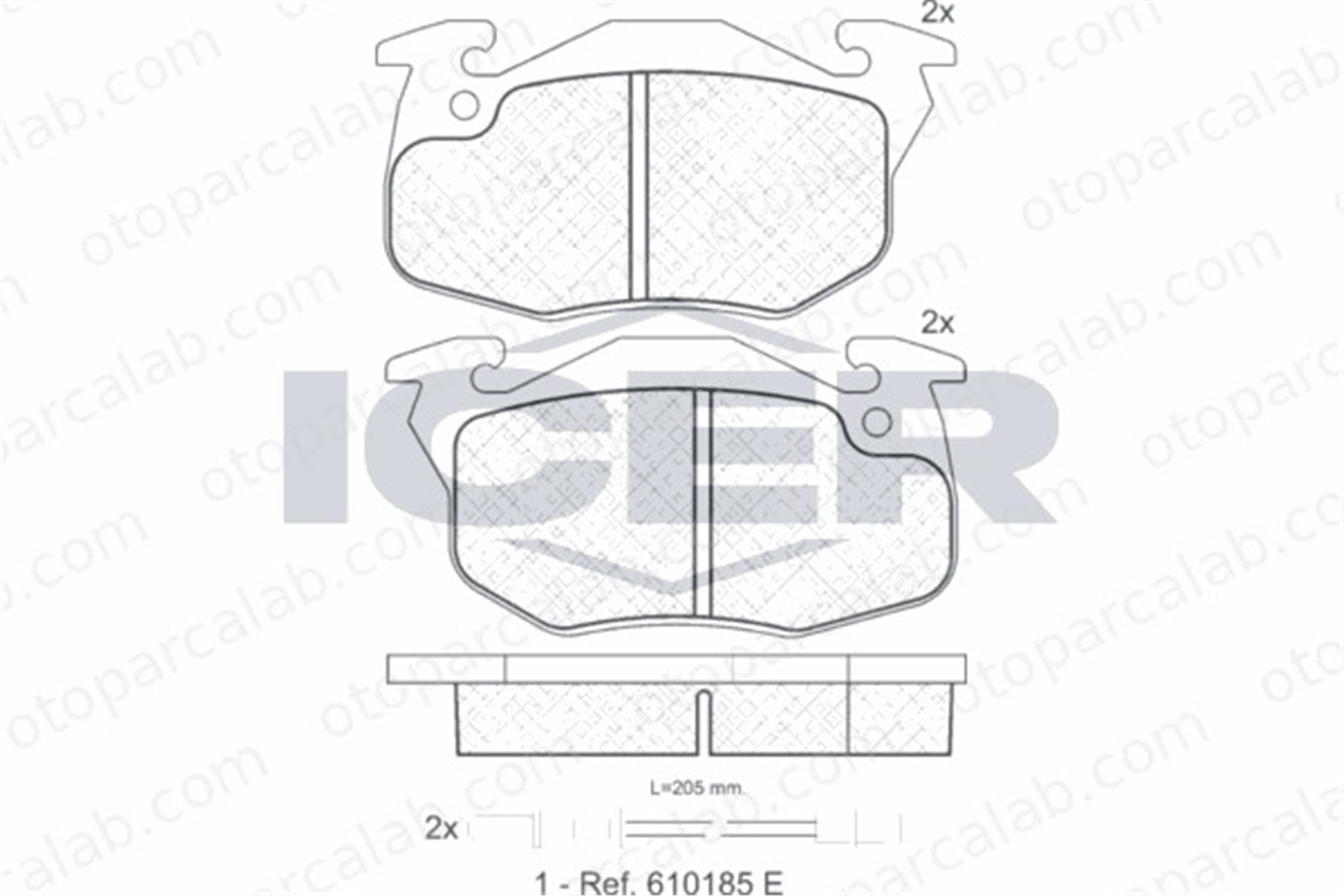 PSA ORJINAL 4250.69 Fren Disk Balata Ön PEUGEOT 205 II RENAULT RAPID Kasa/büyük limuzin 425069 425043