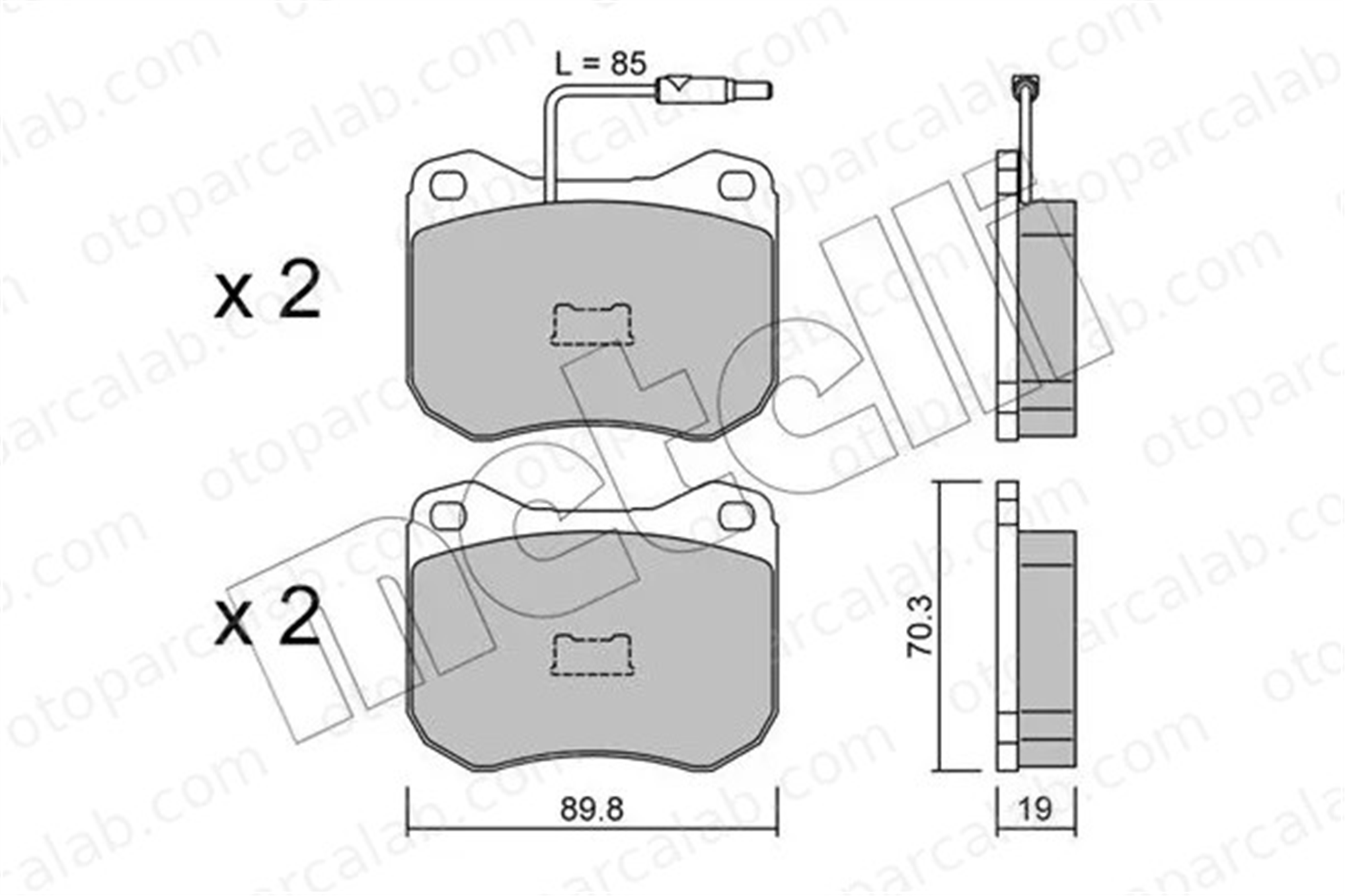 PSA ORJINAL 4250.16 Fren Disk Balata Ön PEUGEOT 505 505 Break 424834 425016