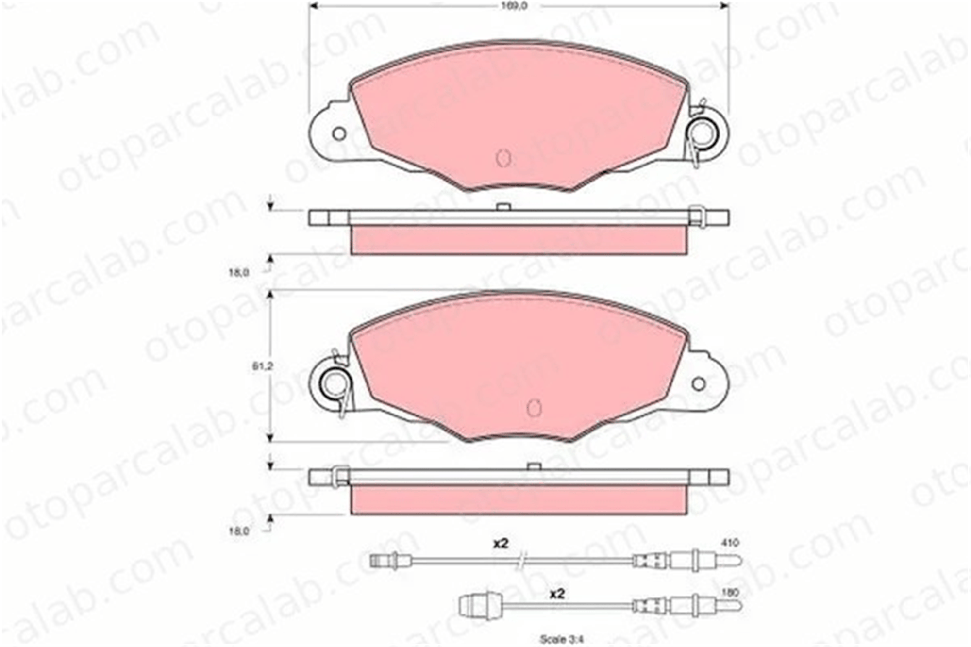 PSA ORJINAL 4251.45 Fren Disk Balata Ön CITROËN XANTIA XANTIA Break E172086 425145