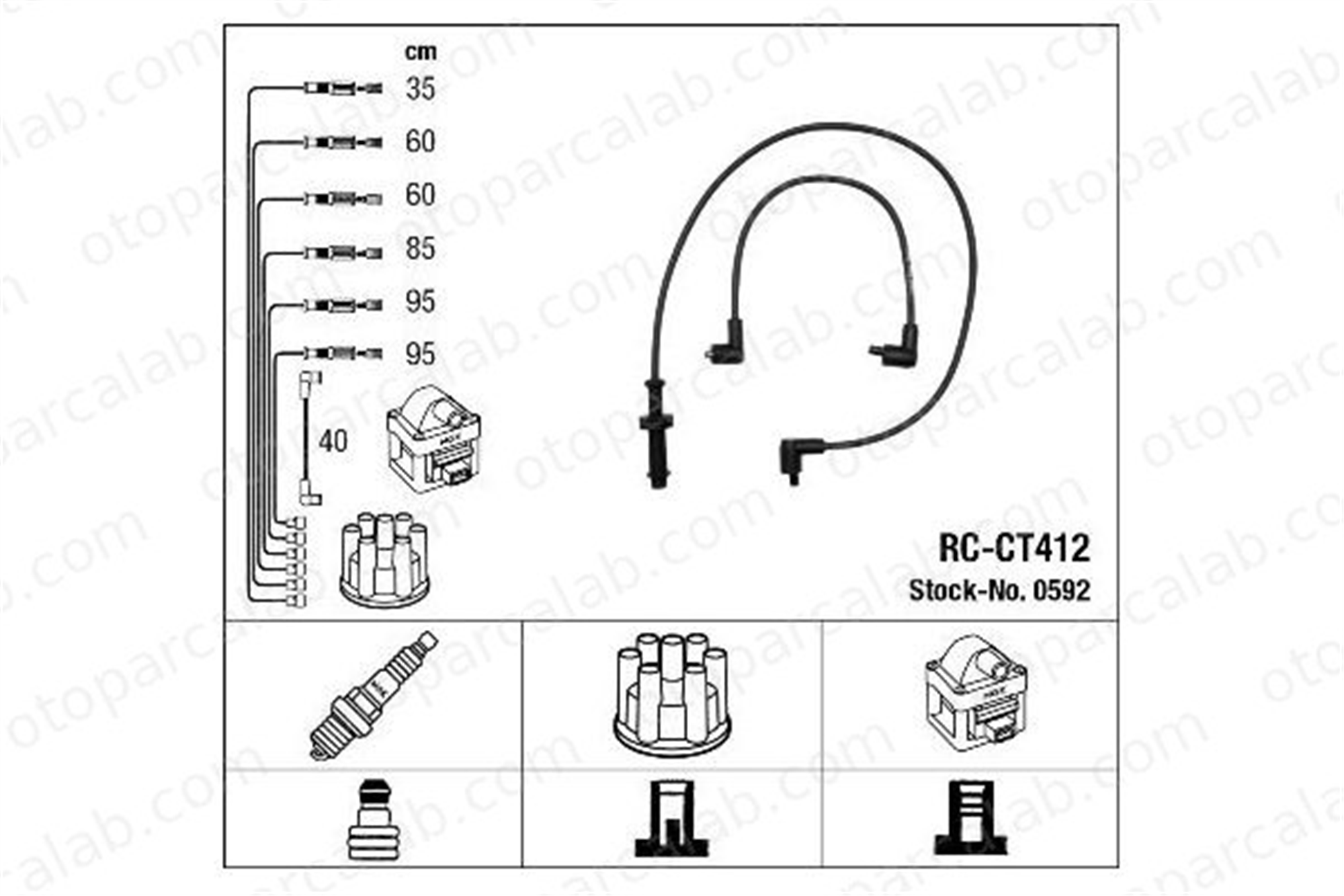 PSA ORJINAL 5967H2 Buji Kablosu CITROËN XM XM Break 5967H2