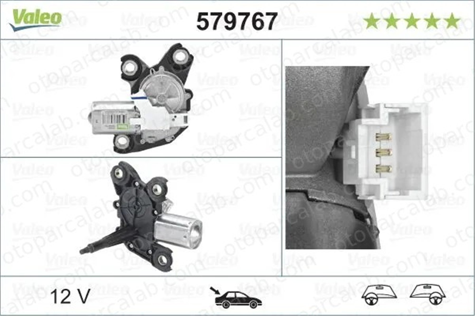 PSA ORJINAL 6405LP Silecek Mekanizma Motoru Arka CITROËN BERLINGO Kasa/büyük limuzin BERLINGO MULTISPACE 9840123780 6405.LP