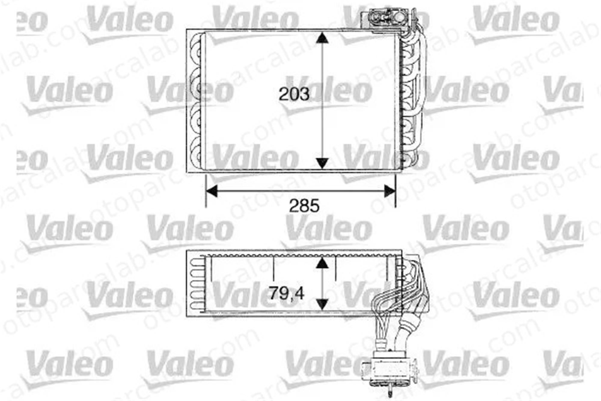 PSA ORJINAL 6444A3 Klima Radyatörü PEUGEOT 405 II 405 II Break 6444A3