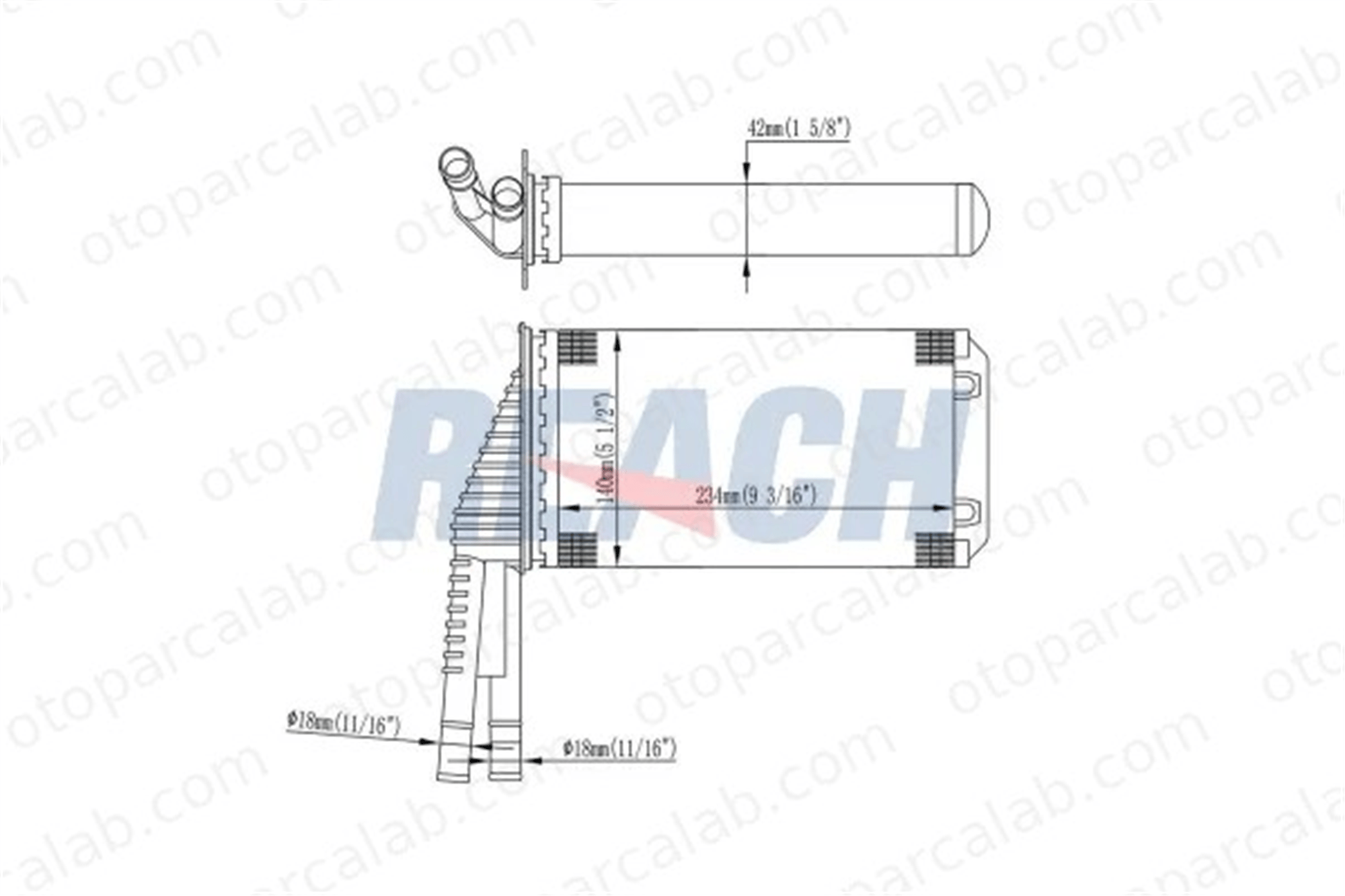 PSA ORJINAL 6448P1 Kalorifer Radyatörü CITROËN C1 TOYOTA AYGO 6448P1 870500H010