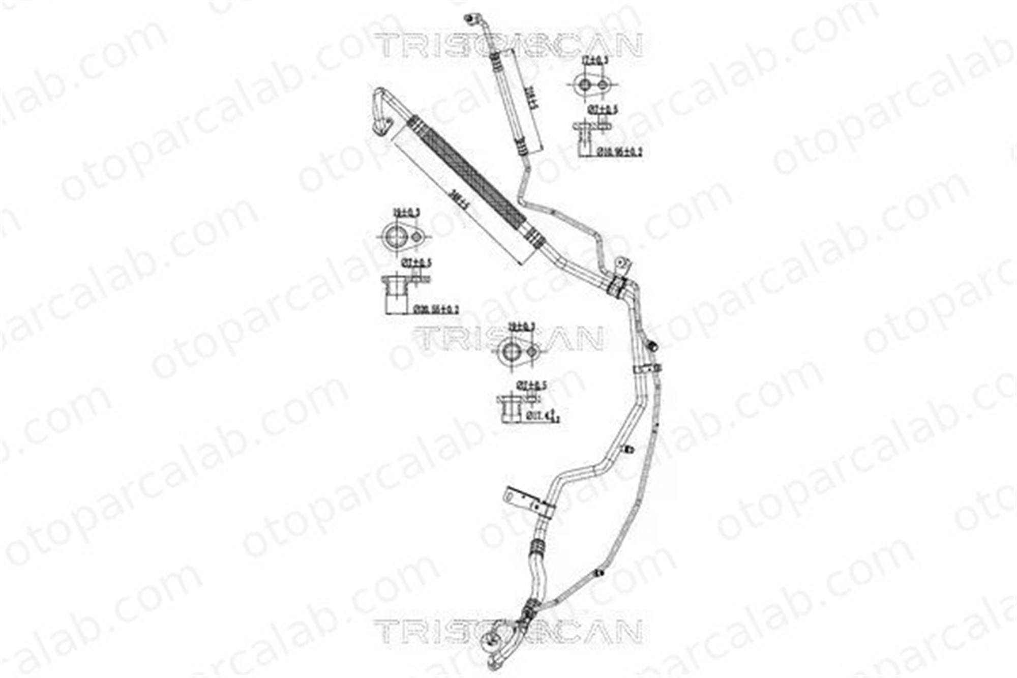 PSA ORJINAL 6477J3 Klima Hortumu CITROËN C3 PICASSO PEUGEOT 207 SW 6477J3 6477F9
